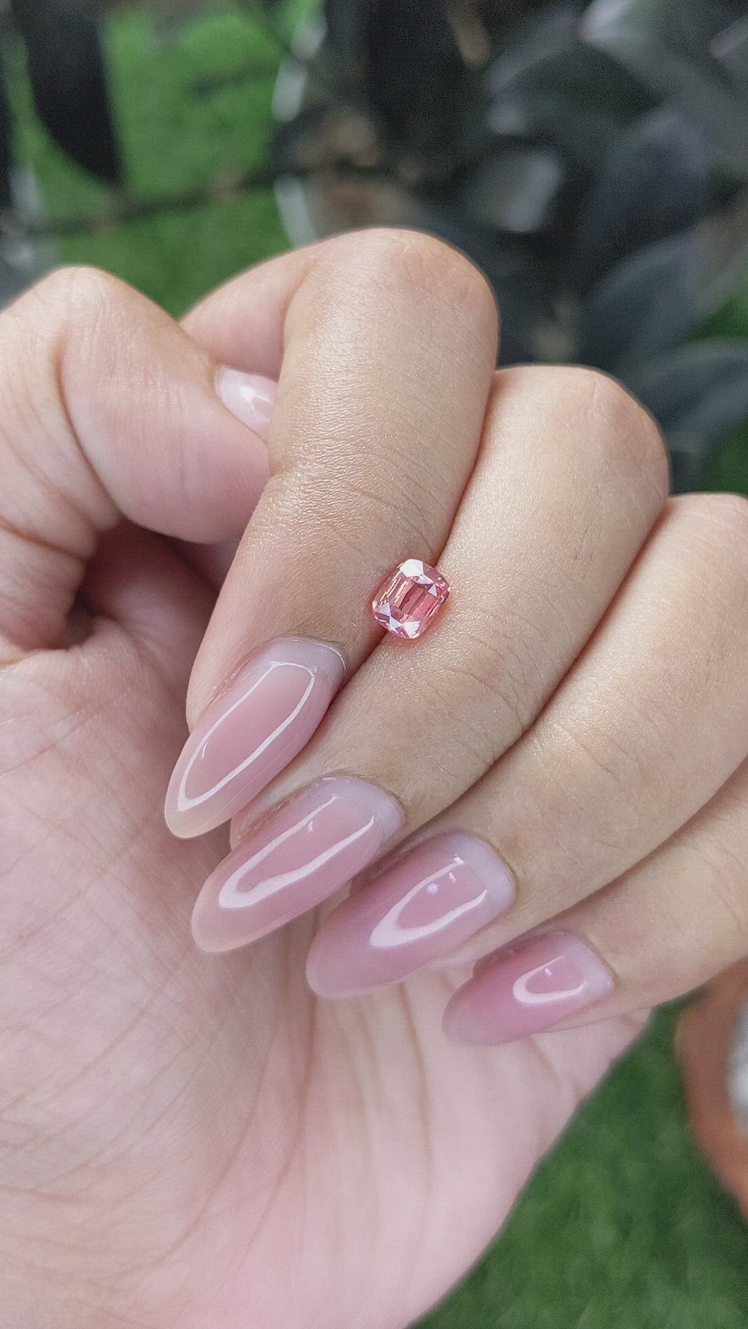 0.65 Ct. Padparadscha Sapphire from Ceylon (Sri Lanka) Size Video