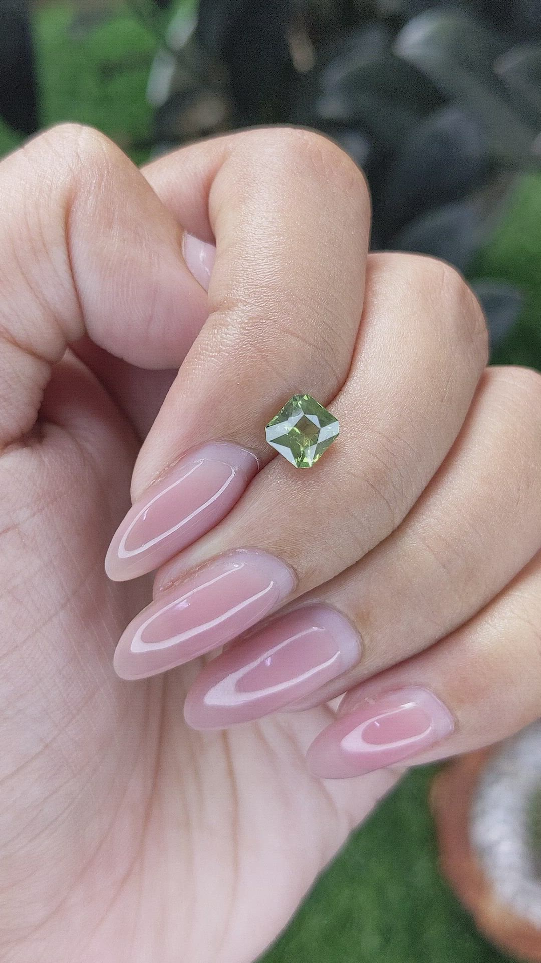 1.18 Ct. Yellowish Green Sapphire from Madagascar Size Video