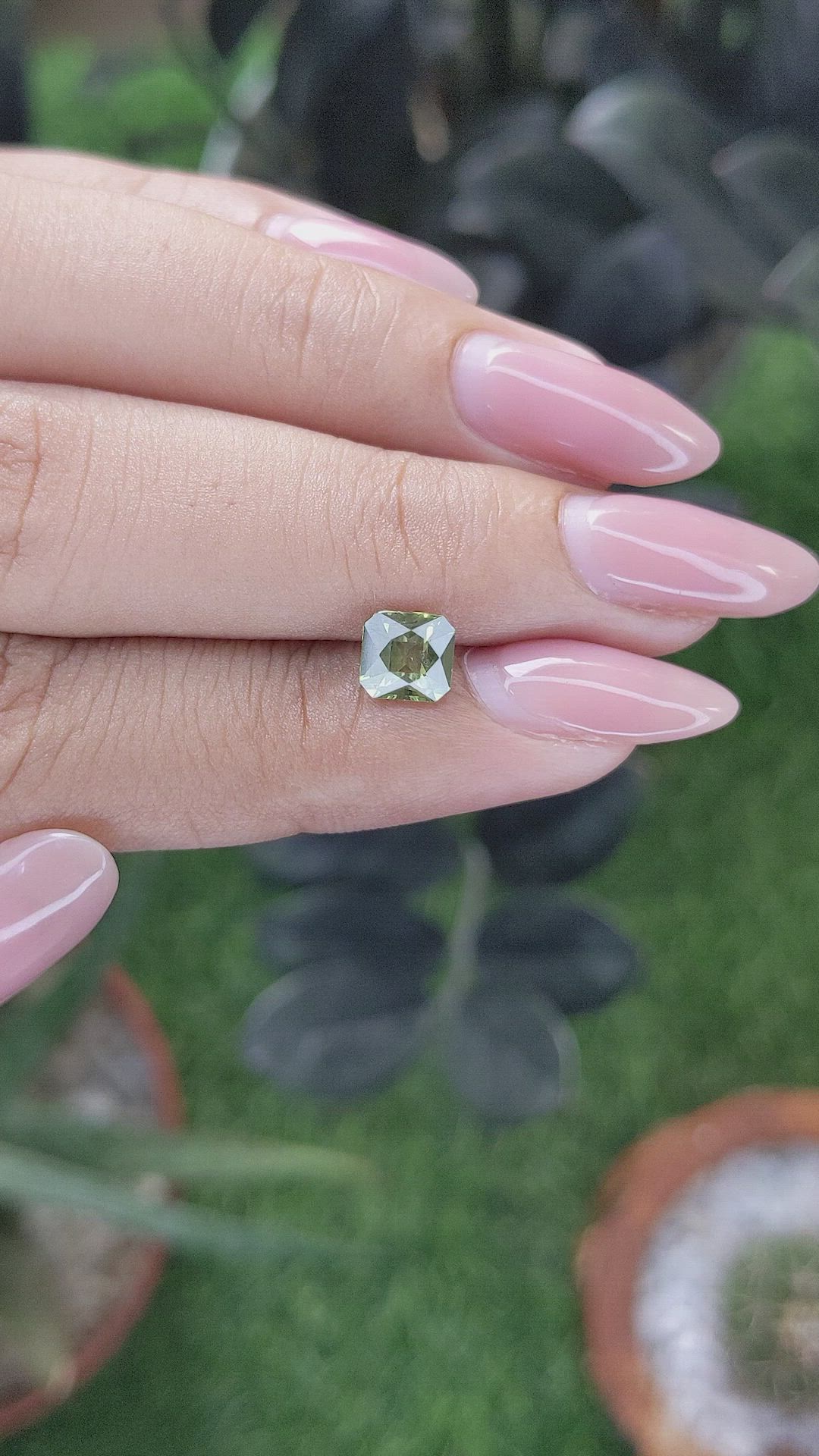 1.18 Ct. Yellowish Green Sapphire from Madagascar Size Video