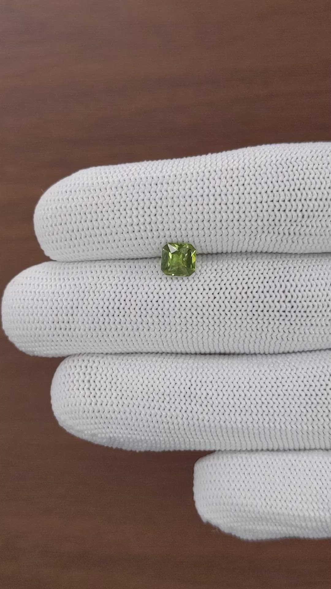 1.18 Ct. Yellowish Green Sapphire from Madagascar Size Video