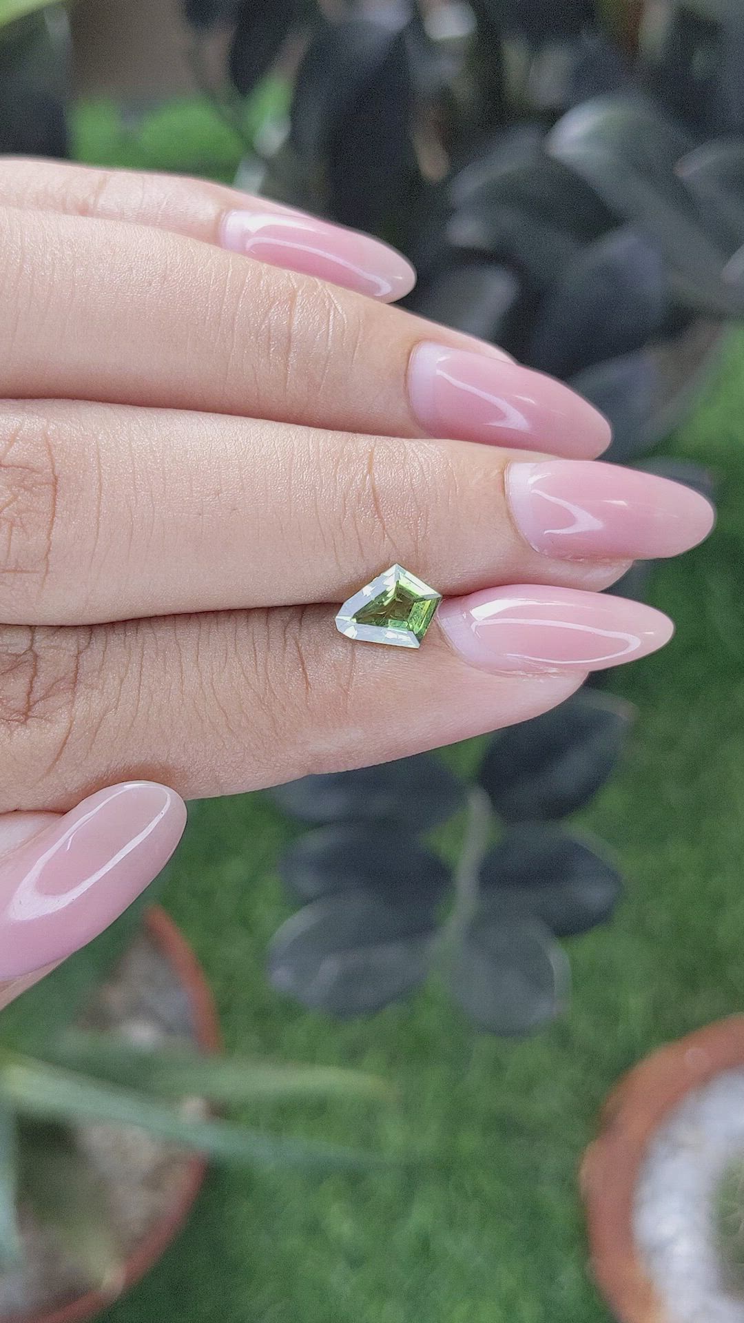 1.04 Ct. Yellowish Green Sapphire from Madagascar Size Video