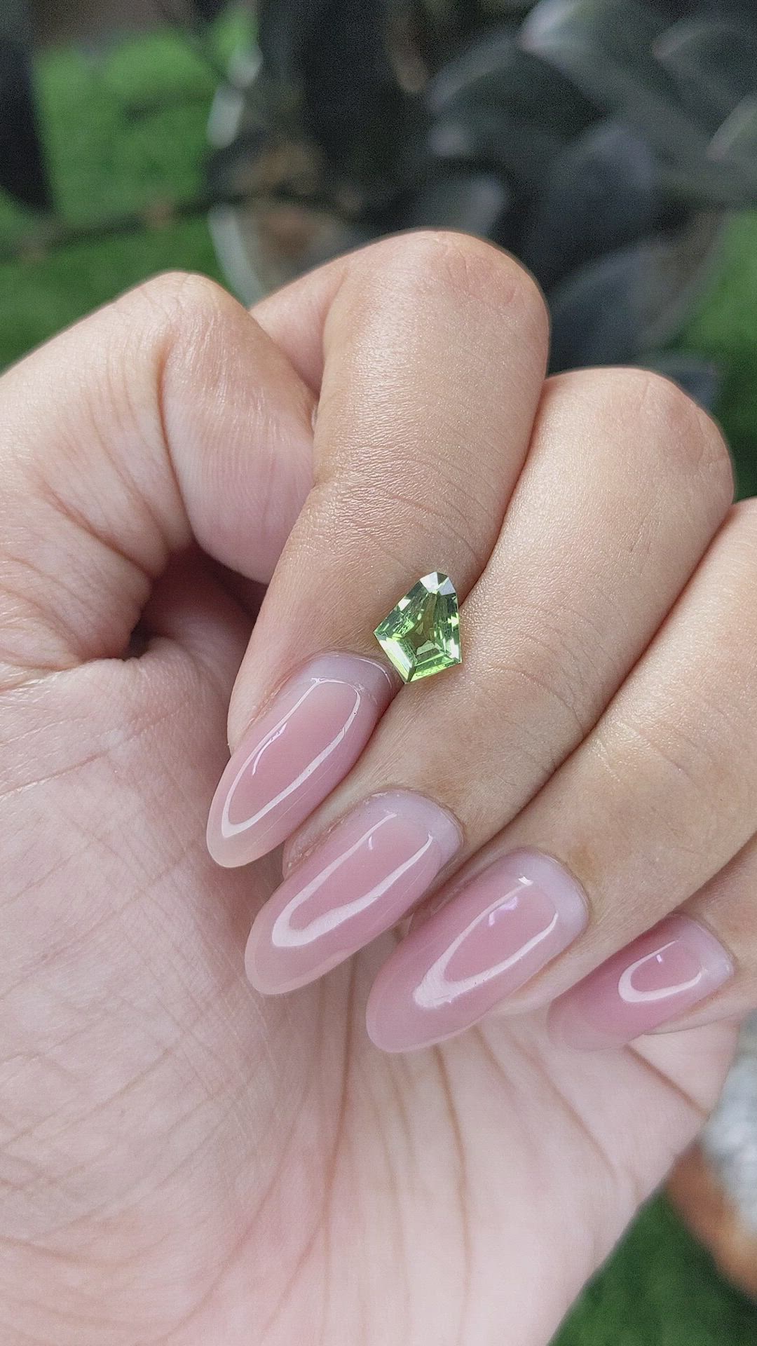 1.04 Ct. Yellowish Green Sapphire from Madagascar Size Video