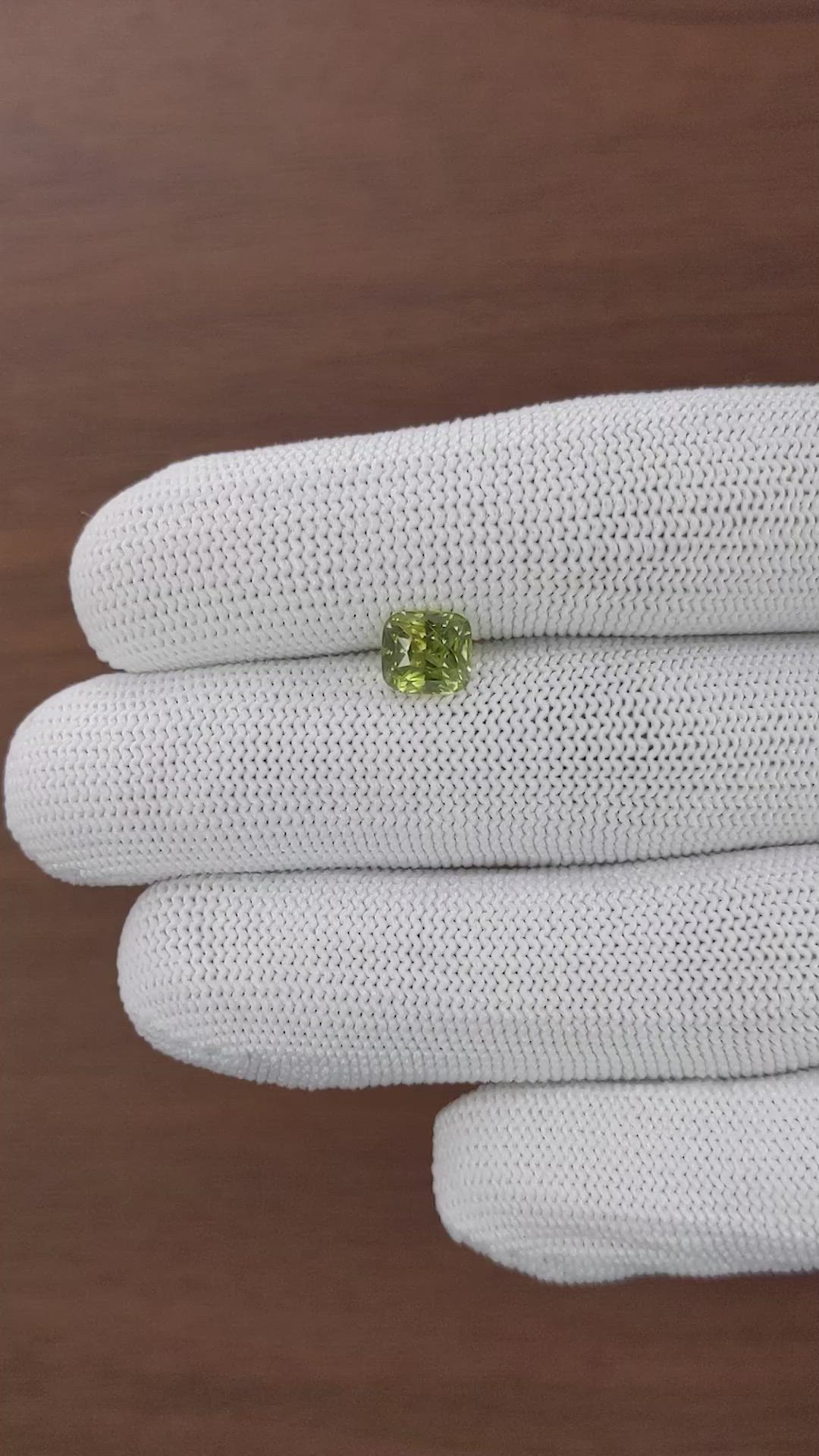 2.06 Ct. Yellowish Green Sapphire from Madagascar Size Video