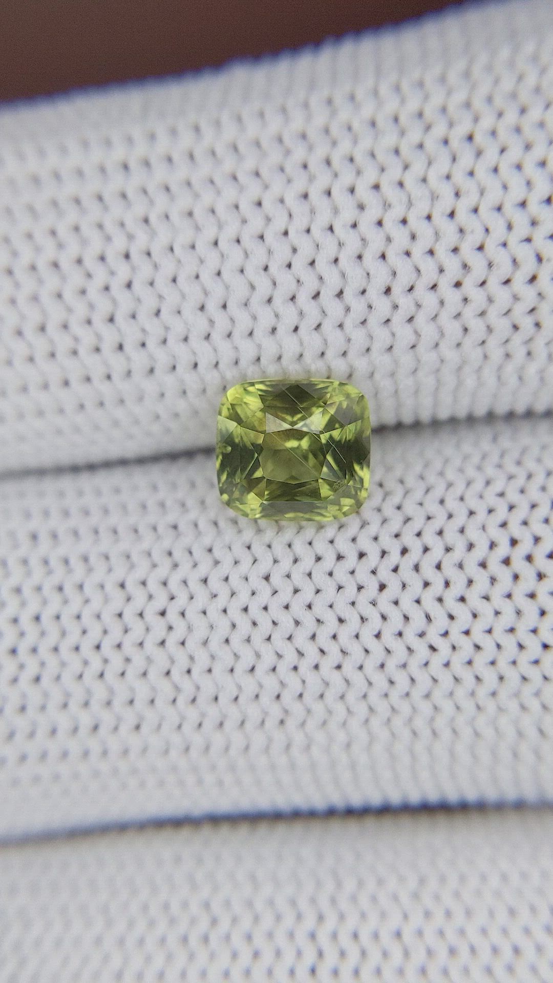 2.06 Ct. Yellowish Green Sapphire from Madagascar Size Video