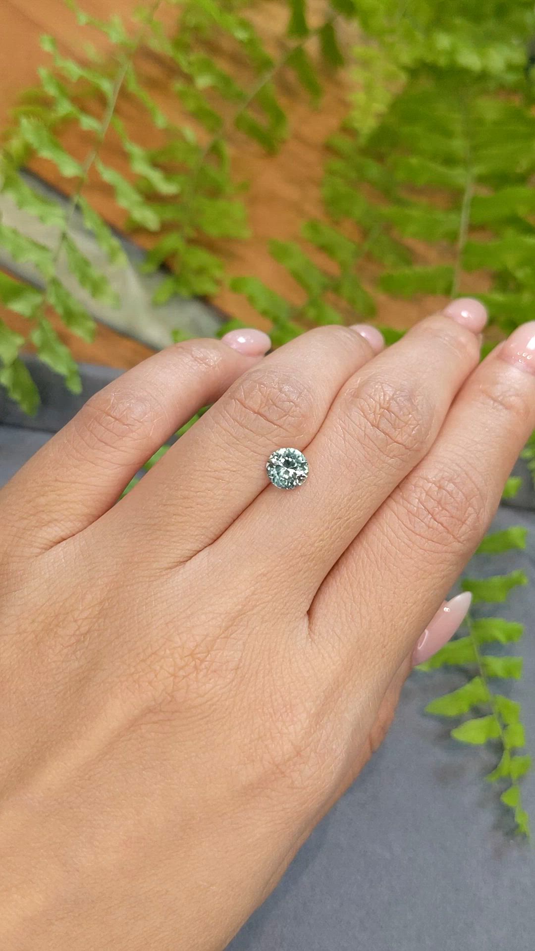 1.15 Ct. Green Sapphire from Montana Size Video