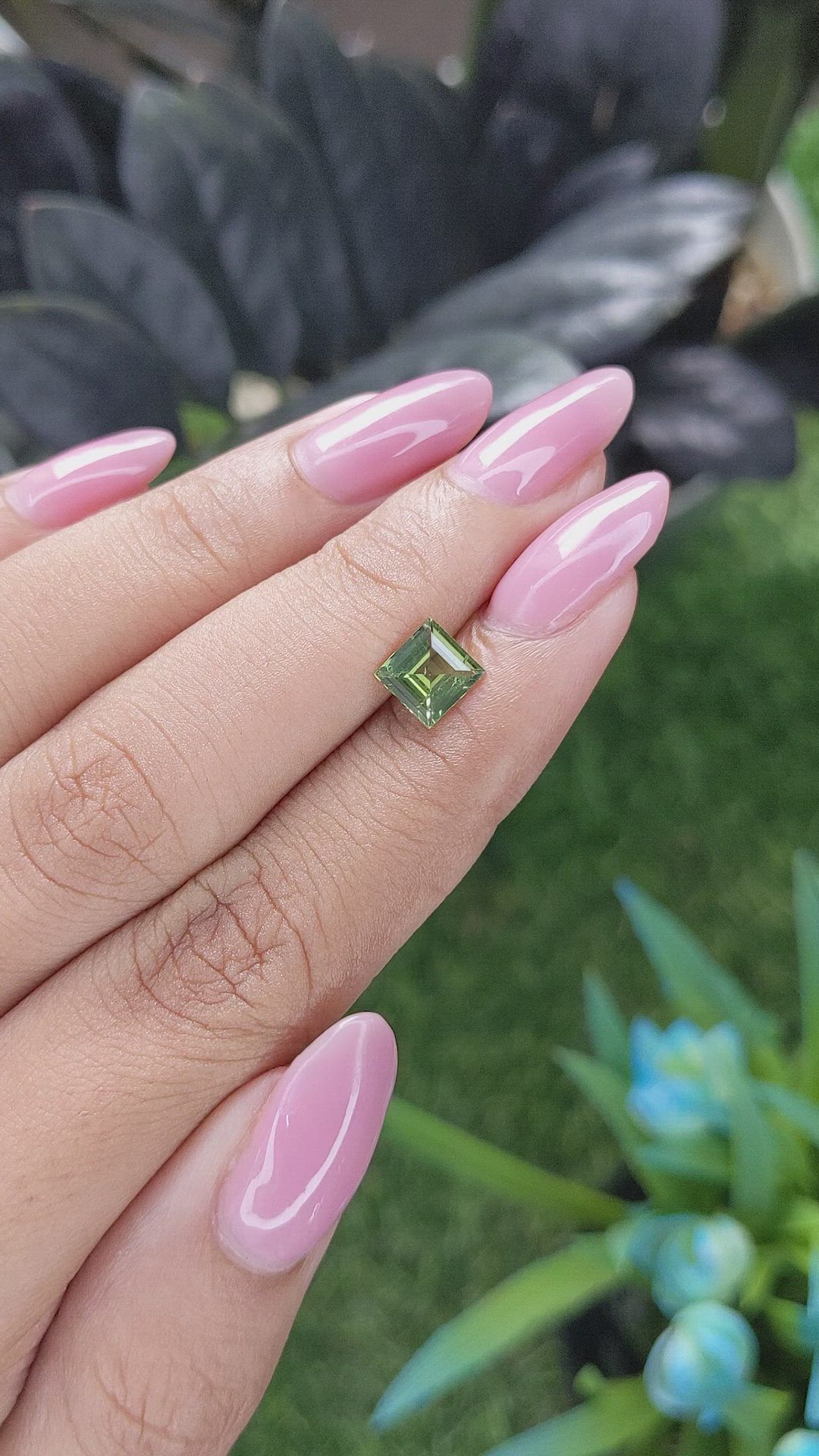1.22 Ct. Green Sapphire from Madagascar Size Video