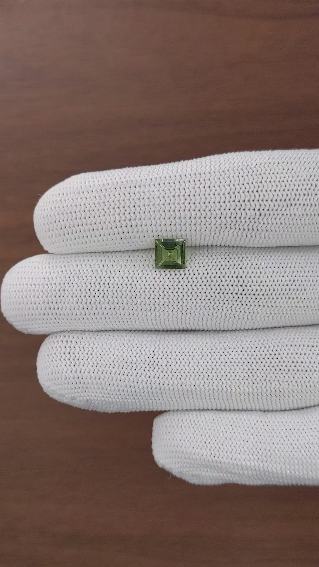 1.22 Ct. Green Sapphire from Madagascar Size Video