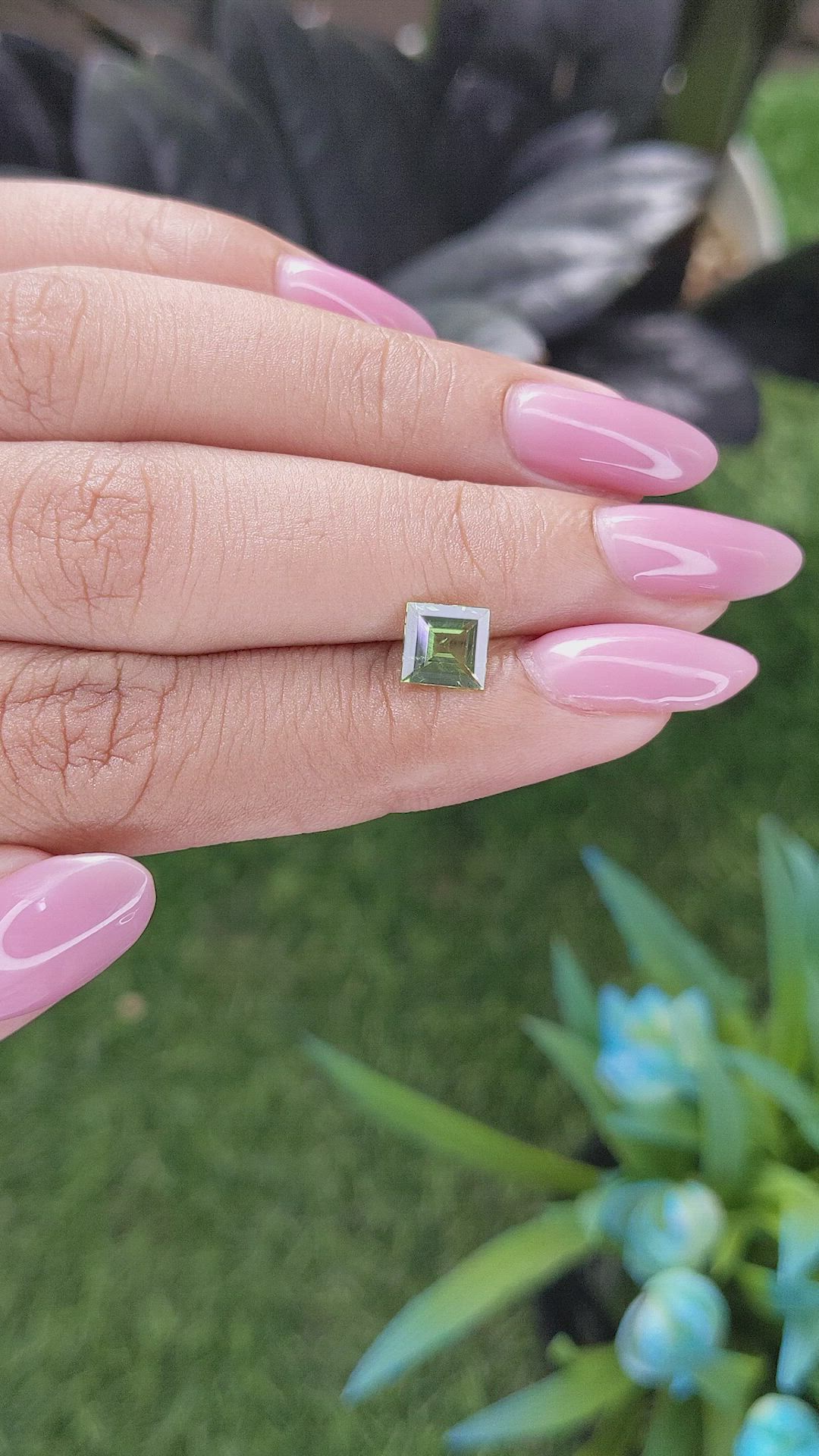 1.22 Ct. Green Sapphire from Madagascar Size Video