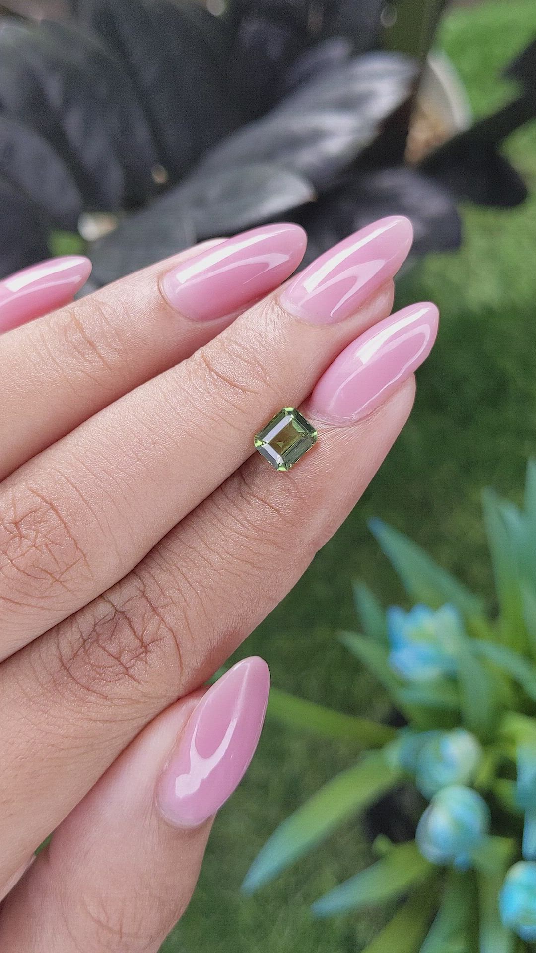 1.10 Ct. Green Sapphire from Madagascar Size Video