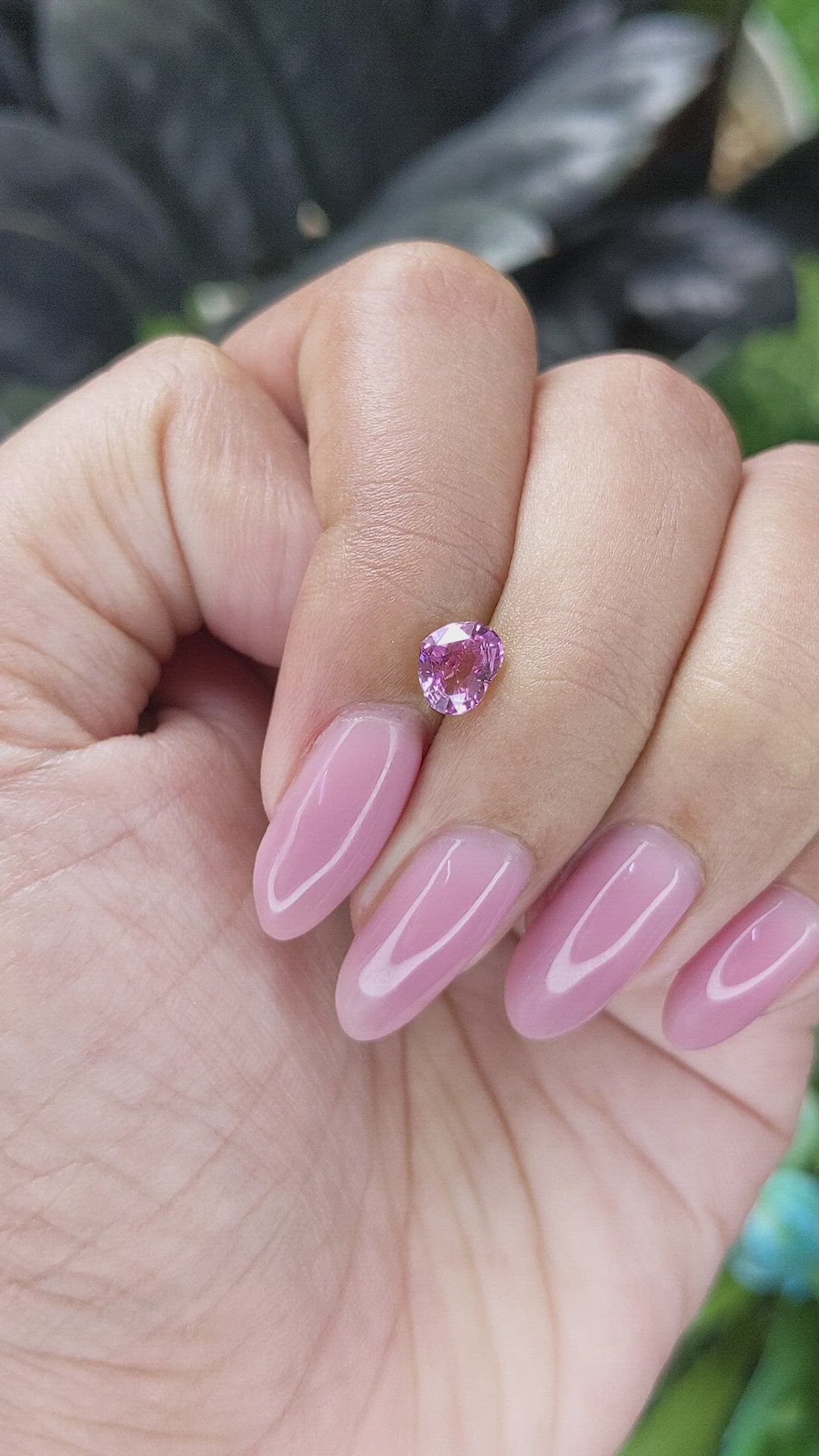 1.05 Ct. Purplish Pink Sapphire from Madagascar Size Video