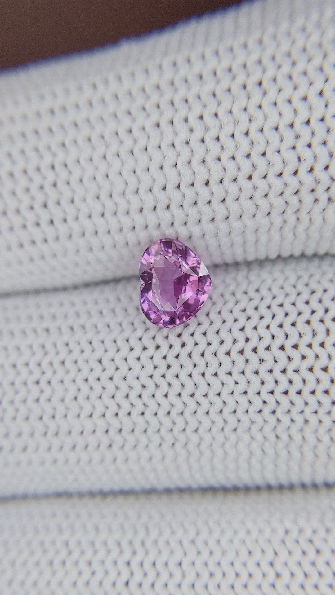 1.05 Ct. Purplish Pink Sapphire from Madagascar Size Video