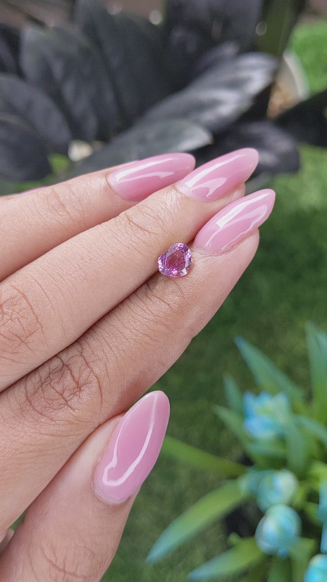 1.05 Ct. Purplish Pink Sapphire from Madagascar Size Video