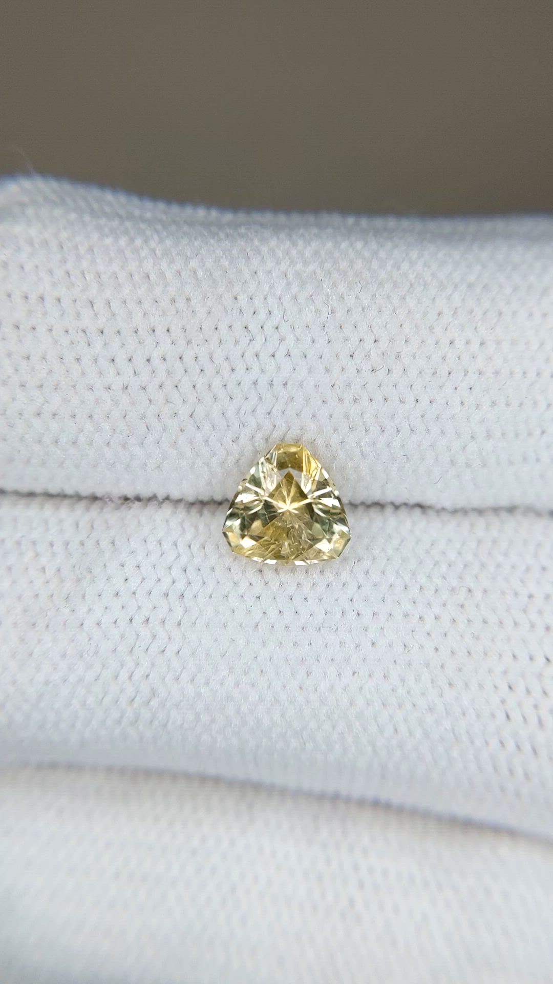 1.12 Ct. Yellow Sapphire from Montana Size Video