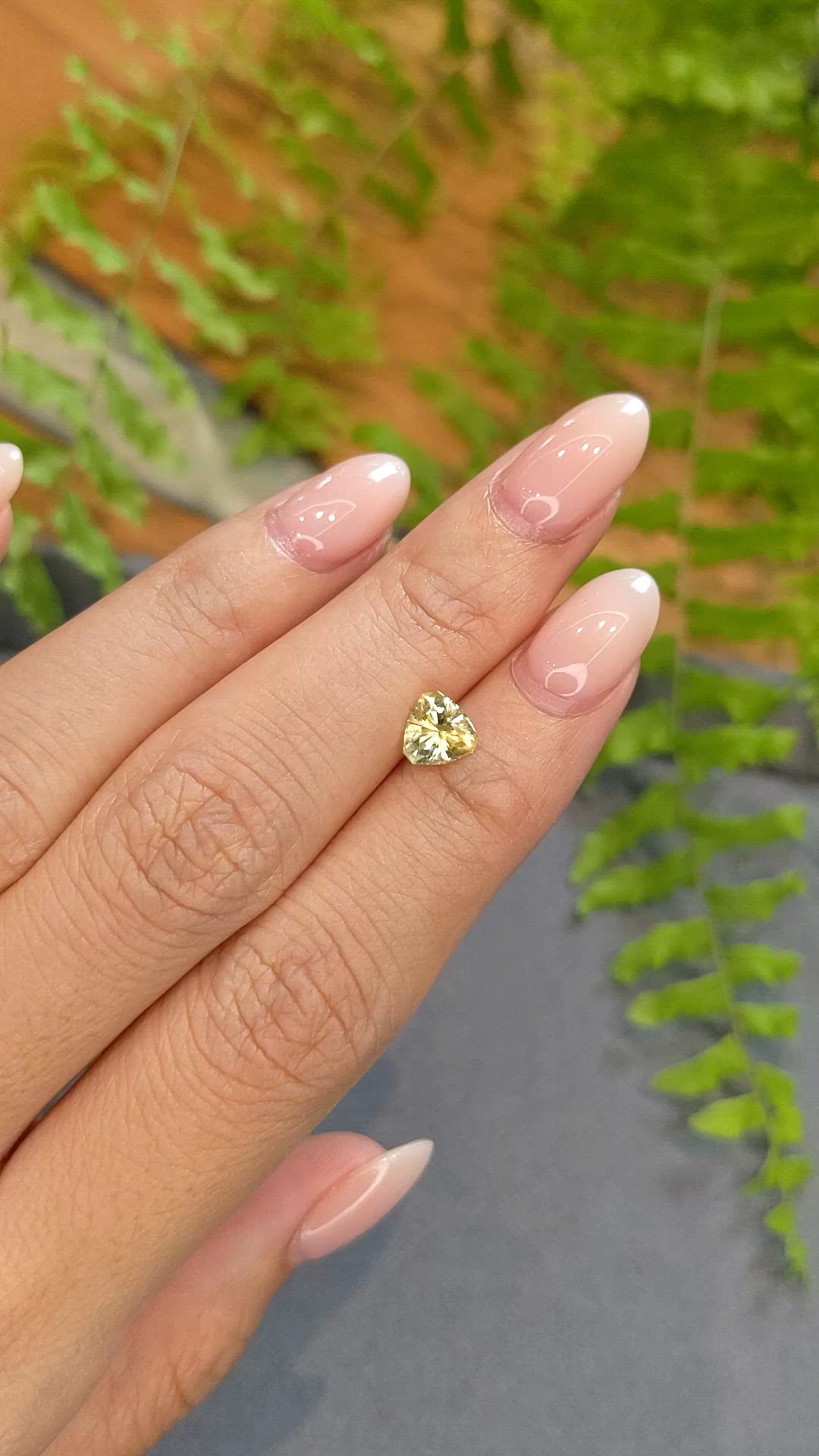 1.12 Ct. Yellow Sapphire from Montana Size Video