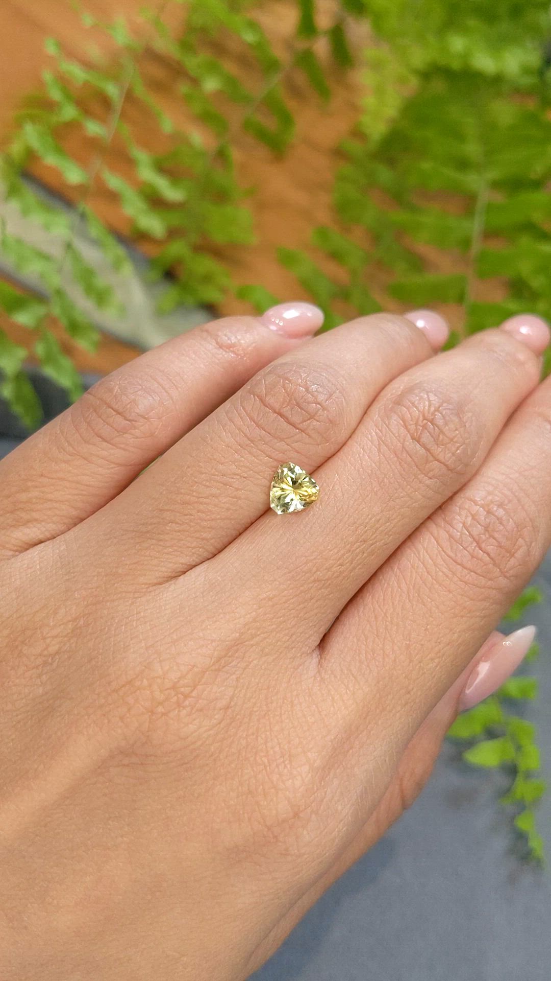 1.12 Ct. Yellow Sapphire from Montana Size Video