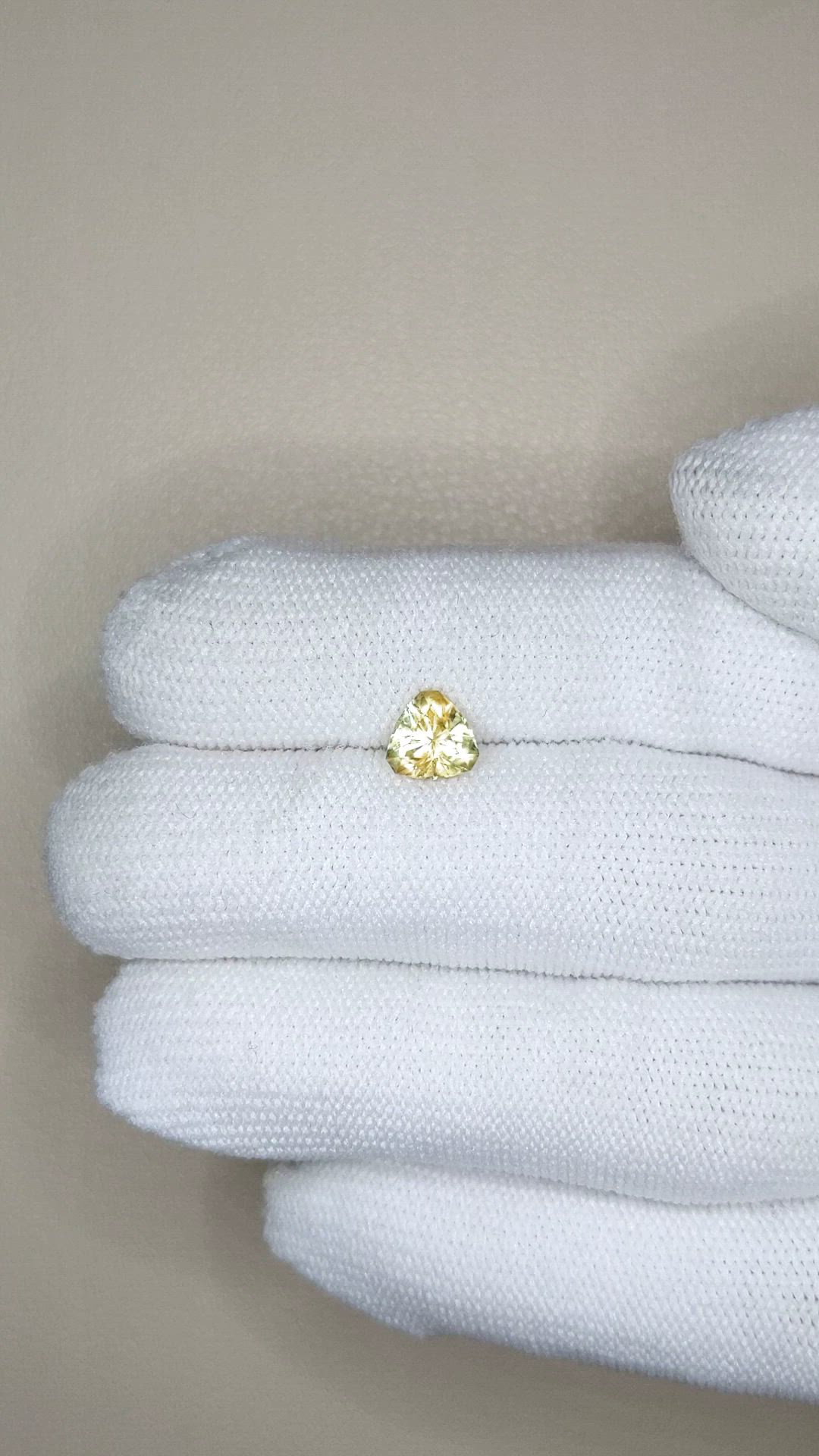 1.12 Ct. Yellow Sapphire from Montana Size Video