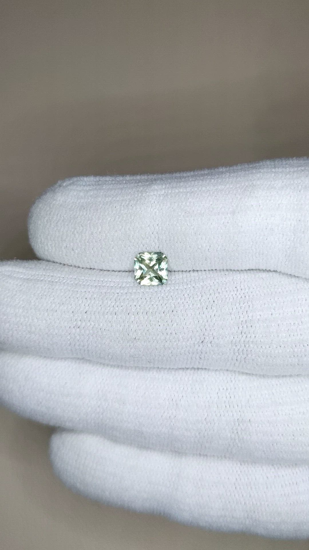1.05 Ct. Yellowish Green Sapphire from Montana Size Video