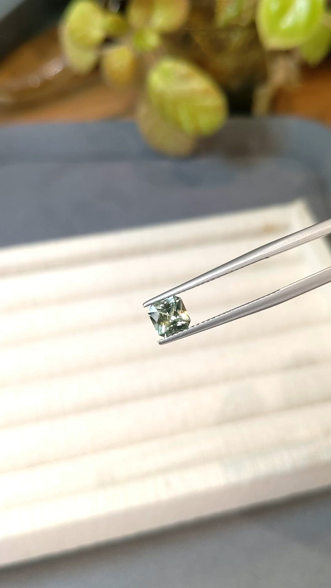 1.05 Ct. Yellowish Green Sapphire from Montana Size Video