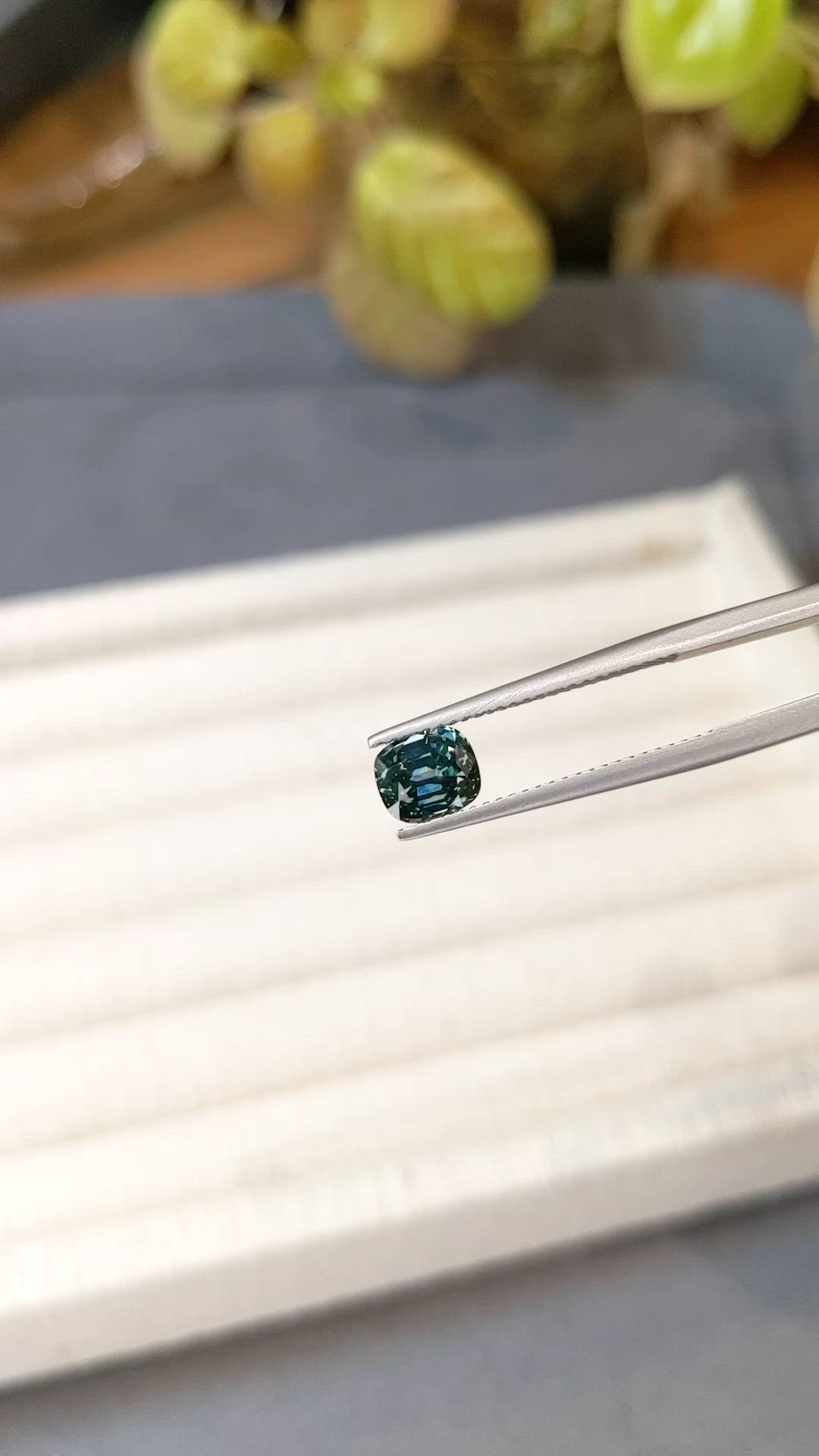 1.64 Ct. Bluish Green Sapphire from Montana Size Video