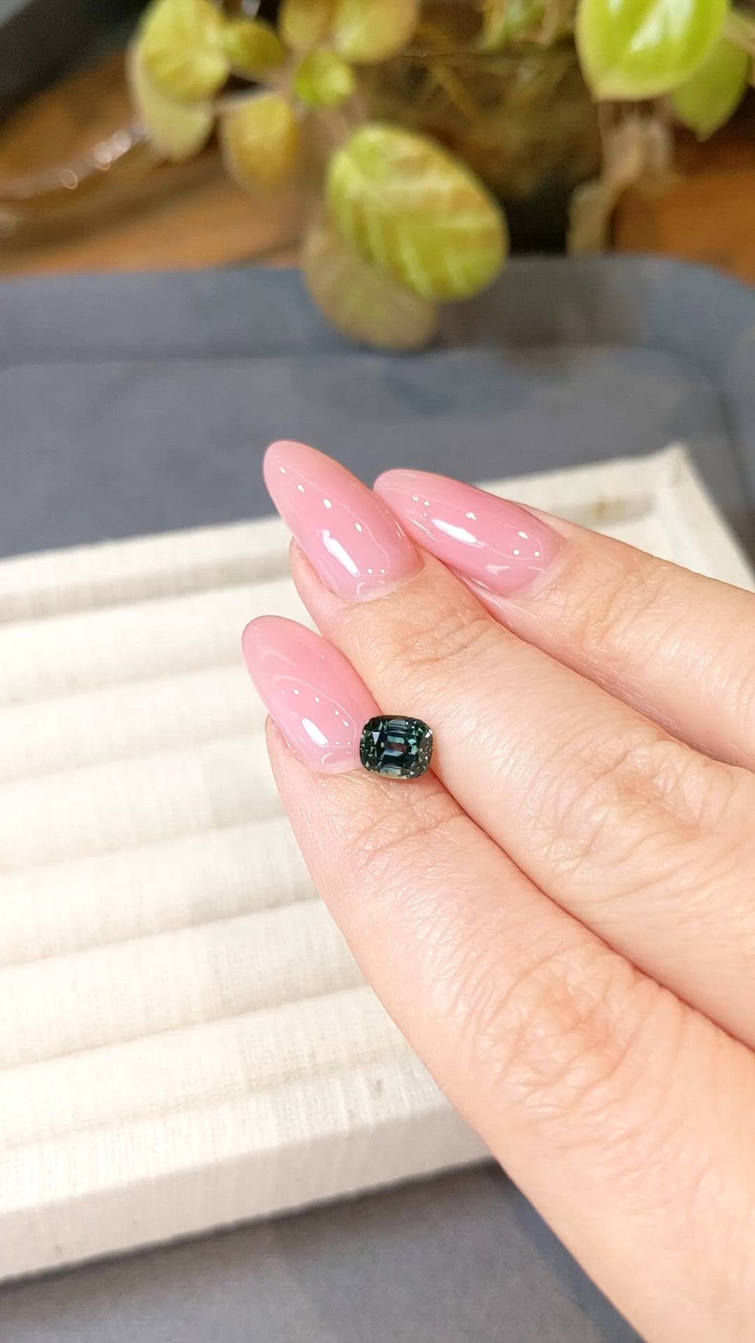1.64 Ct. Bluish Green Sapphire from Montana Size Video