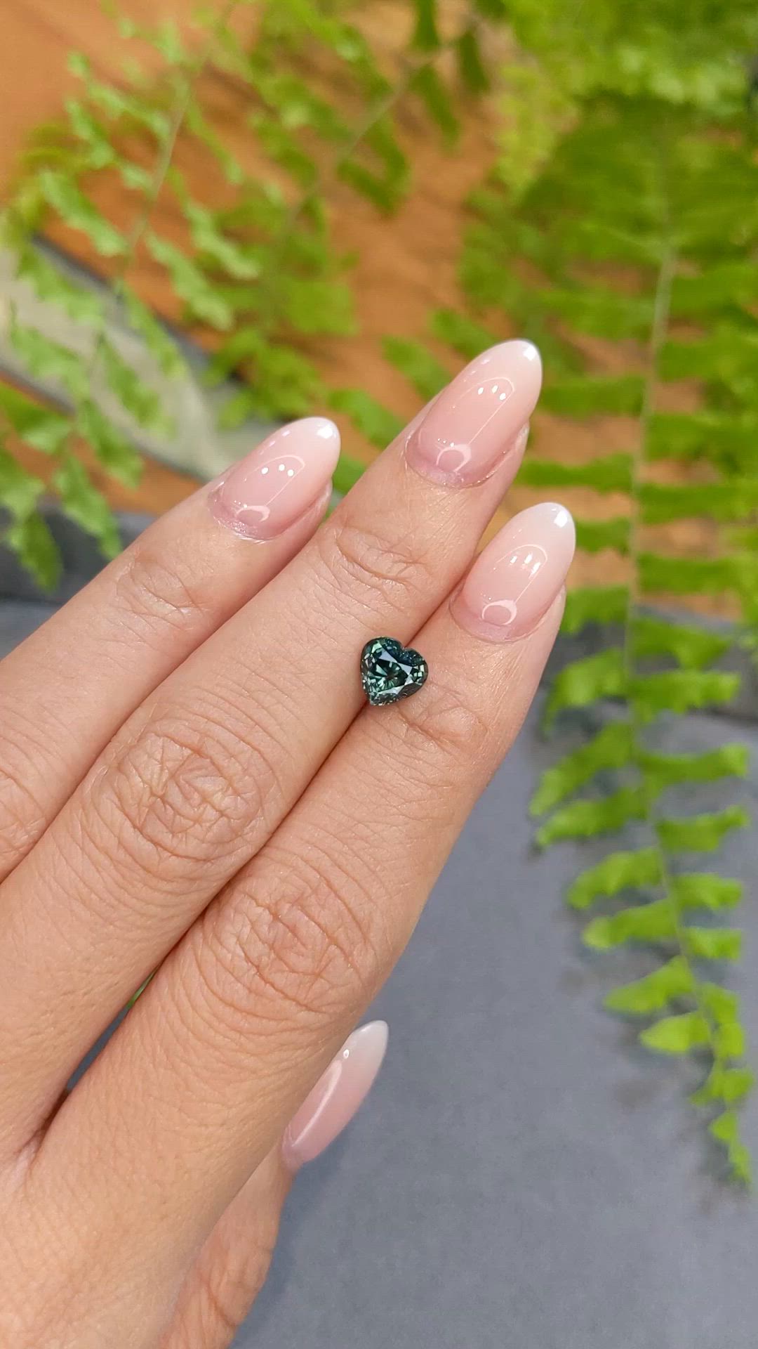 1.61 Ct. Bluish Green Sapphire from Montana Size Video