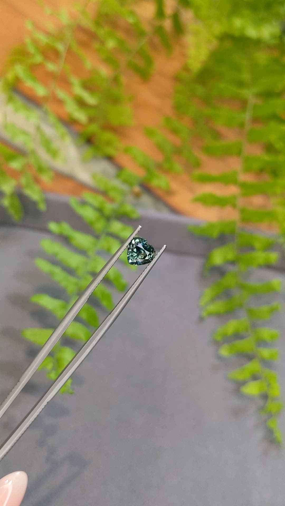 1.61 Ct. Bluish Green Sapphire from Montana Size Video