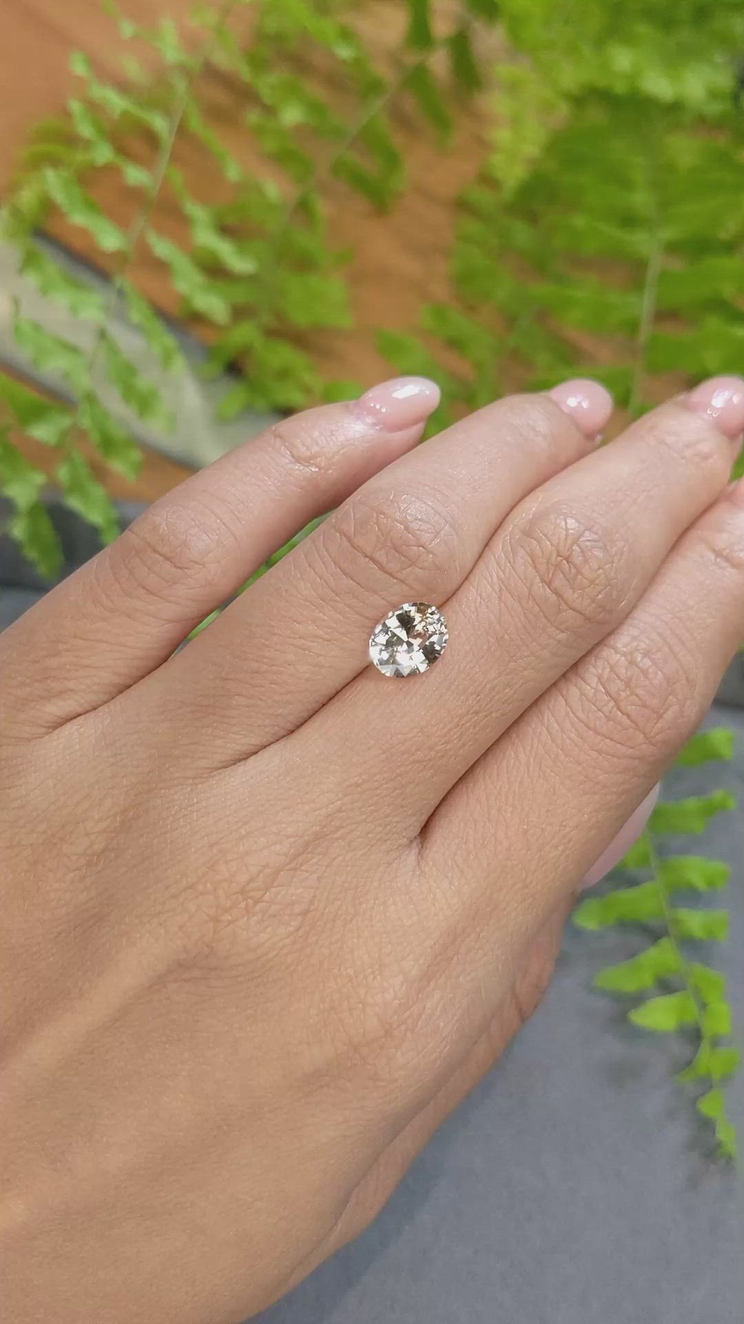 2.04 Ct. Peach Sapphire from Ceylon (Sri Lanka) Size Video