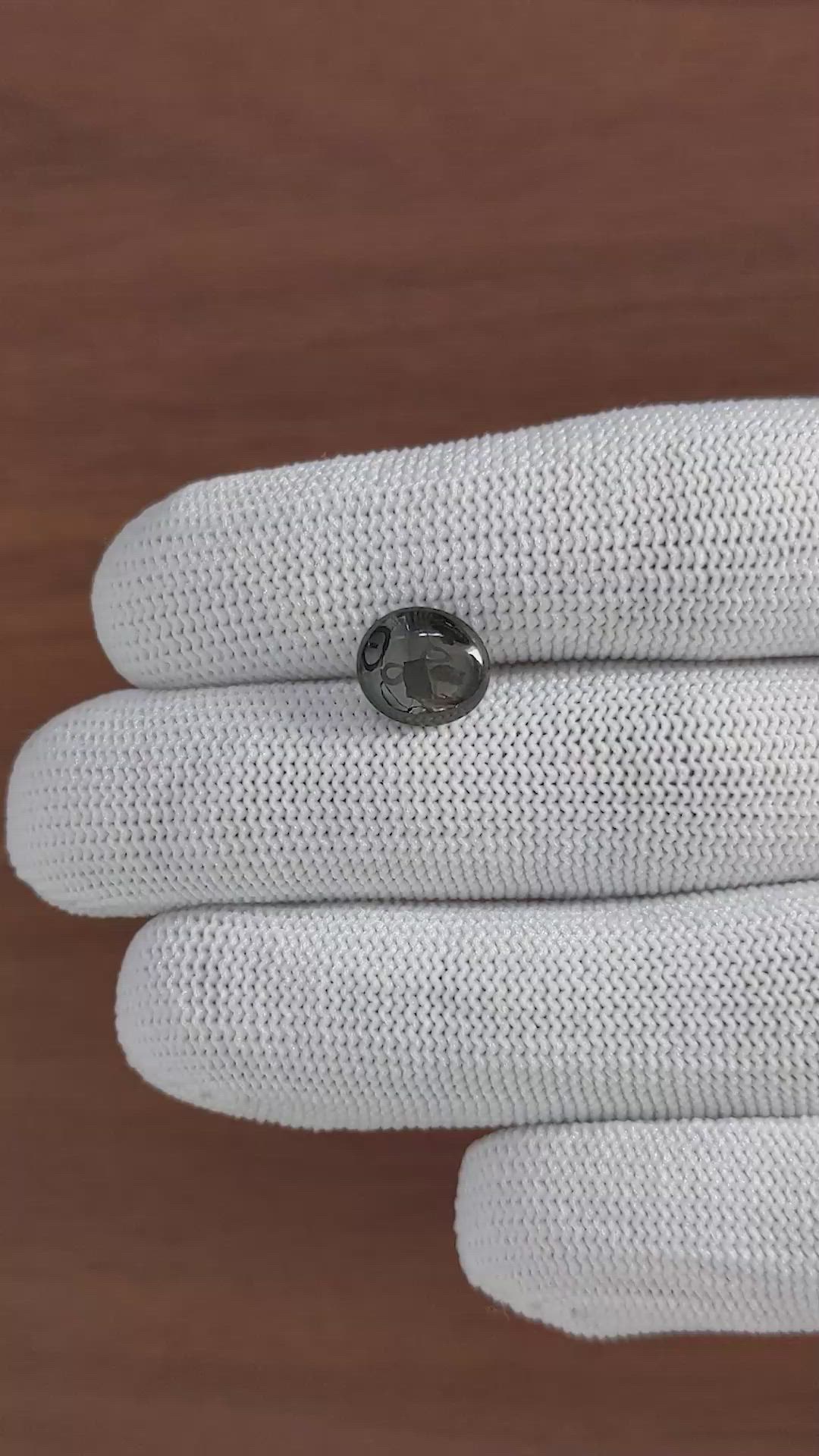 3.66 Ct. Black Star Sapphire from Ceylon (Sri Lanka) Size Video