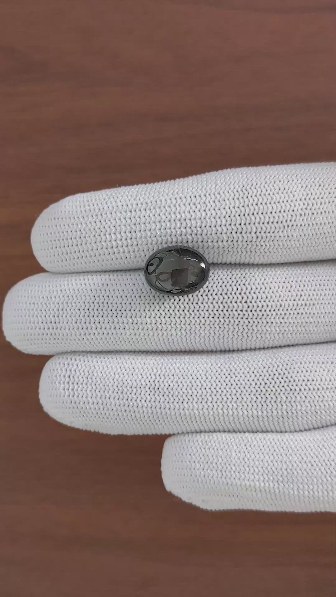 11.48 Ct. Black Star Sapphire from Ceylon (Sri Lanka) Size Video