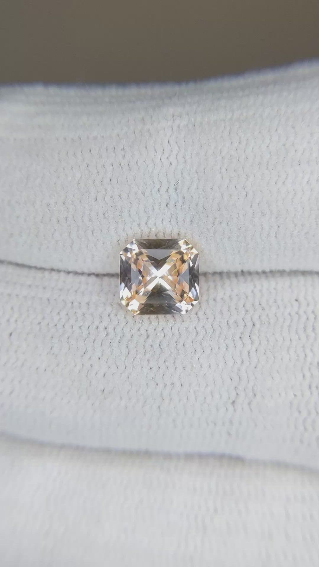 2.03 Ct. Peach Sapphire from Ceylon (Sri Lanka) Size Video