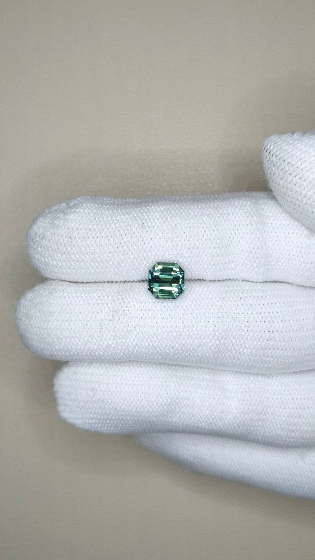 2.20 Ct. Bluish Green Sapphire from Madagascar Size Video