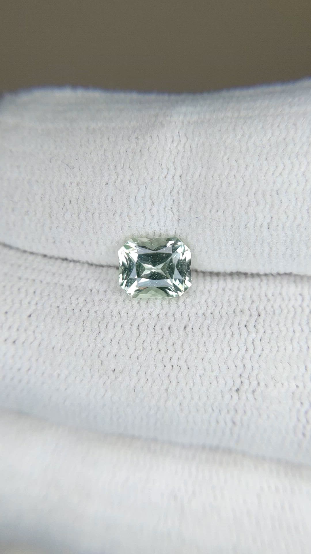 1.51 Ct. Bluish Green Sapphire from Ceylon (Sri Lanka) Size Video
