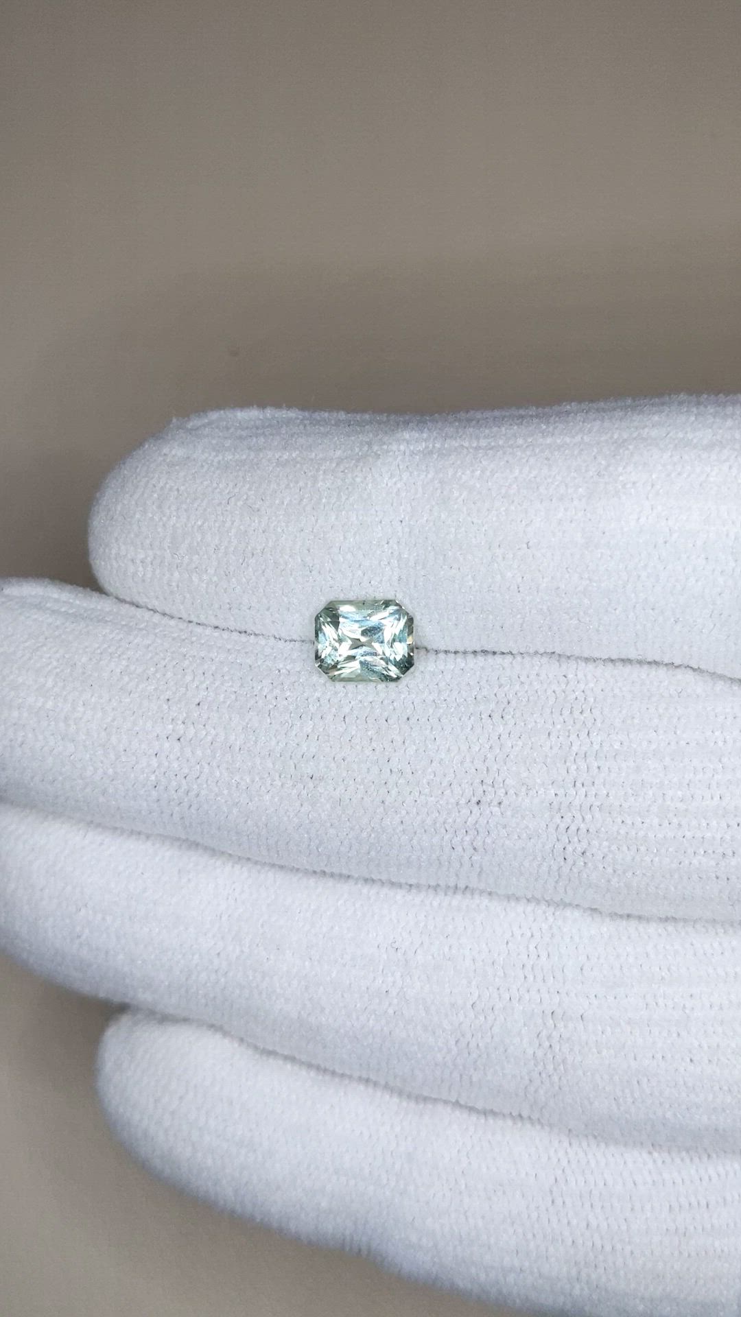 1.51 Ct. Bluish Green Sapphire from Ceylon (Sri Lanka) Size Video