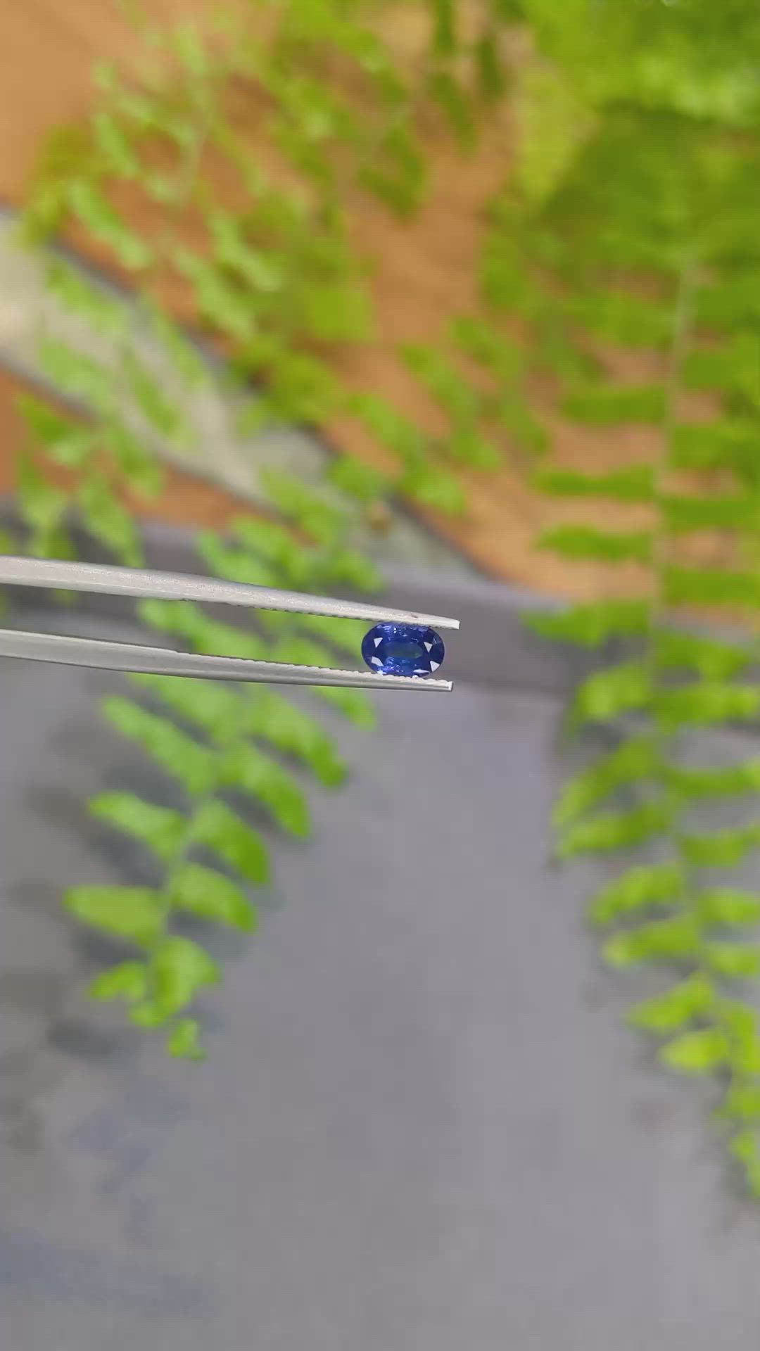 0.65 Ct. Blue Sapphire from Thailand Size Video
