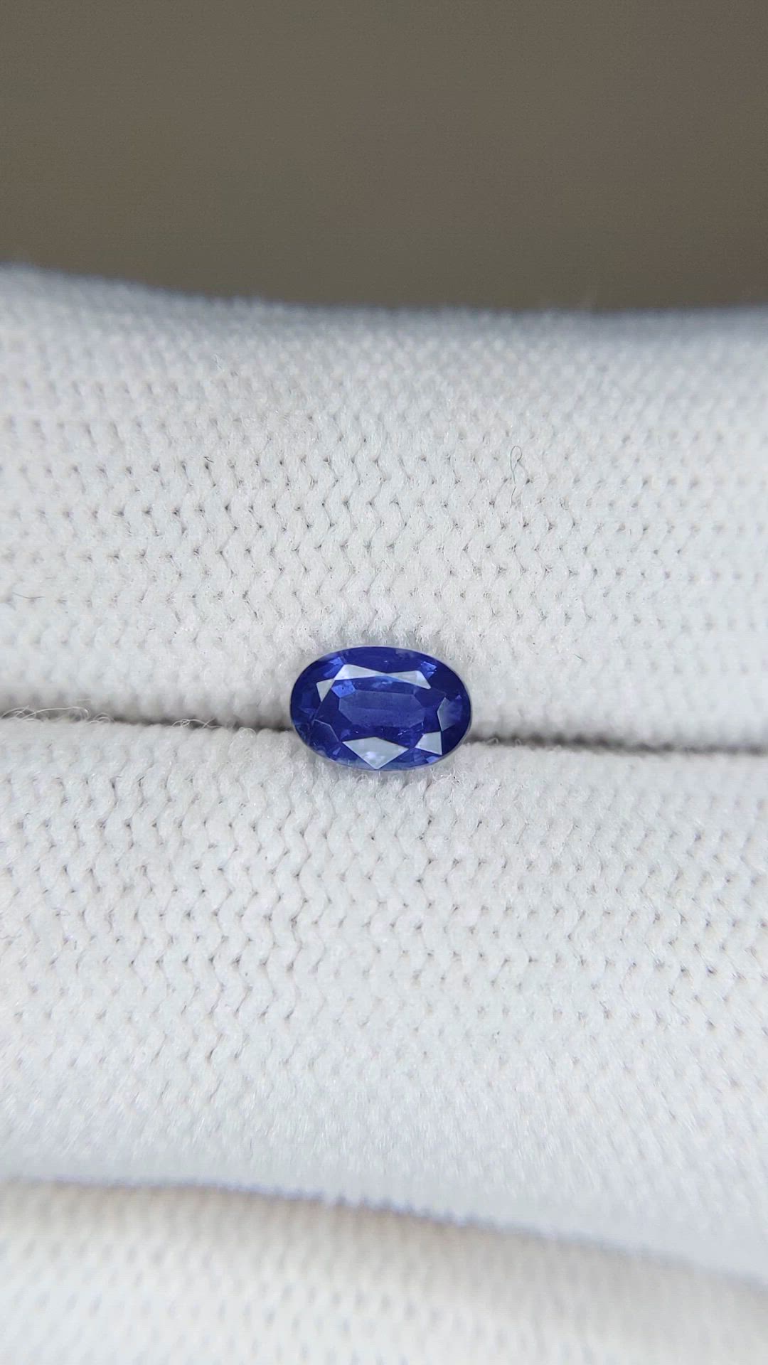 0.65 Ct. Blue Sapphire from Thailand Size Video