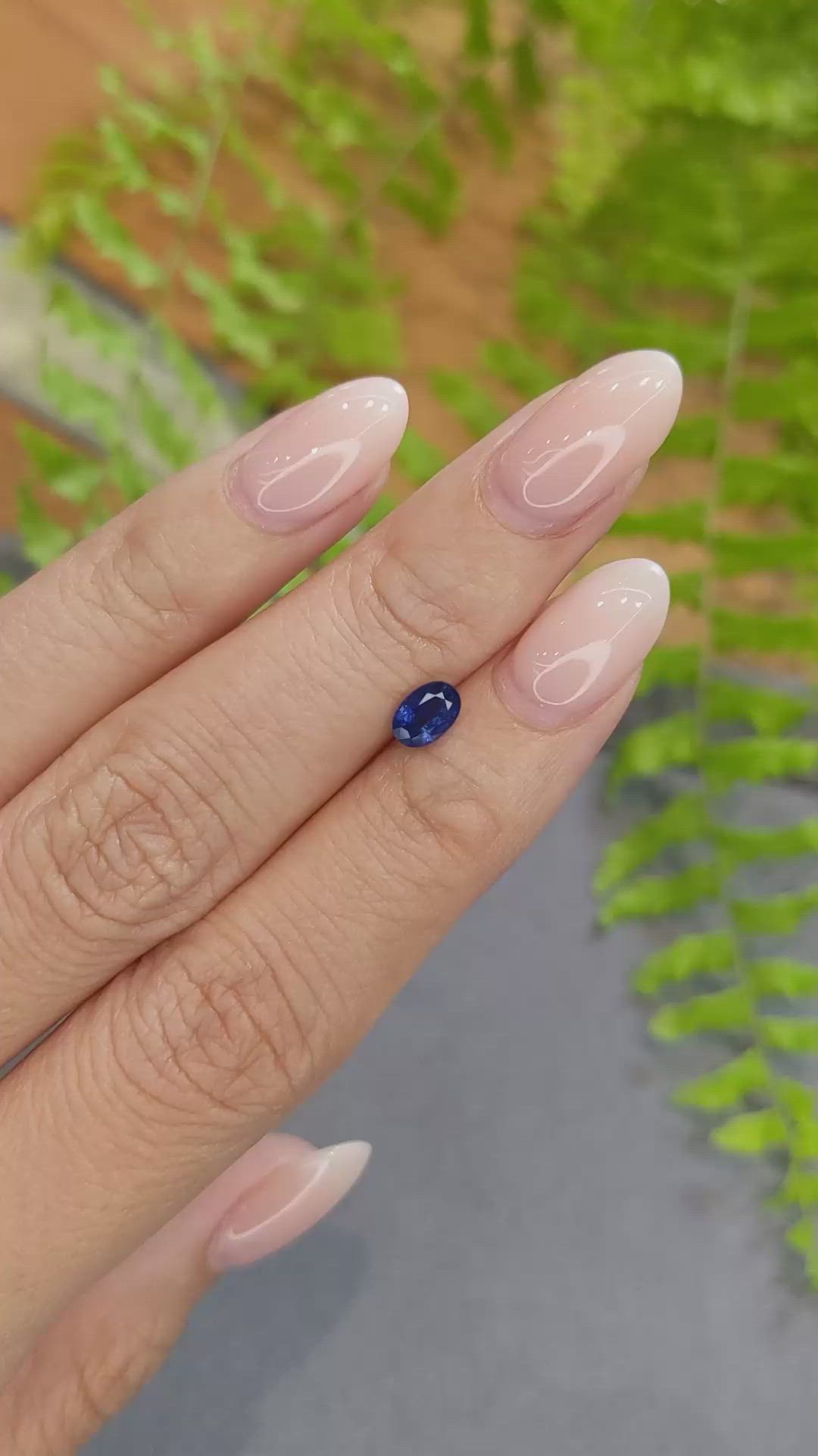 0.65 Ct. Blue Sapphire from Thailand Size Video