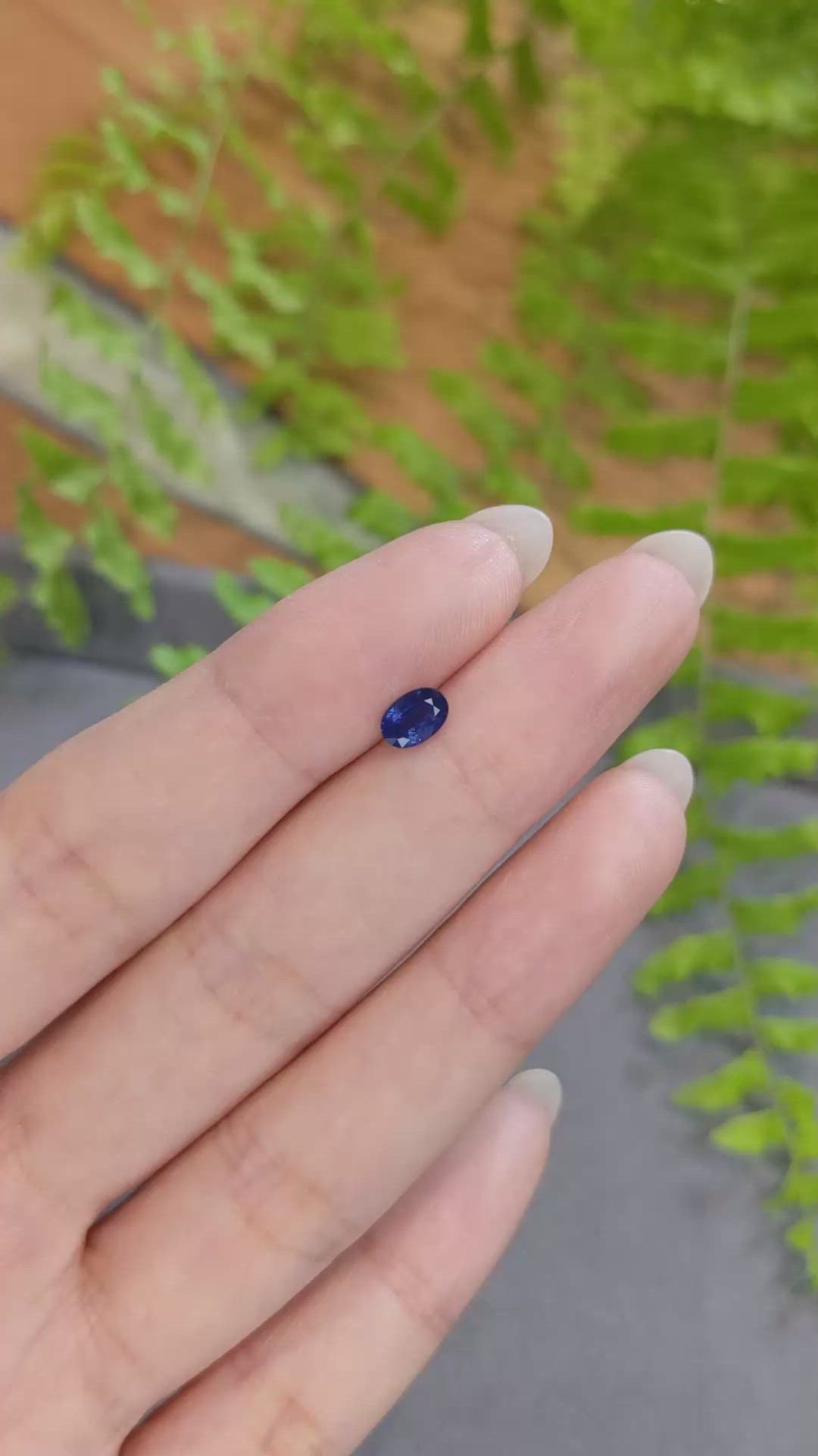 0.65 Ct. Blue Sapphire from Thailand Size Video