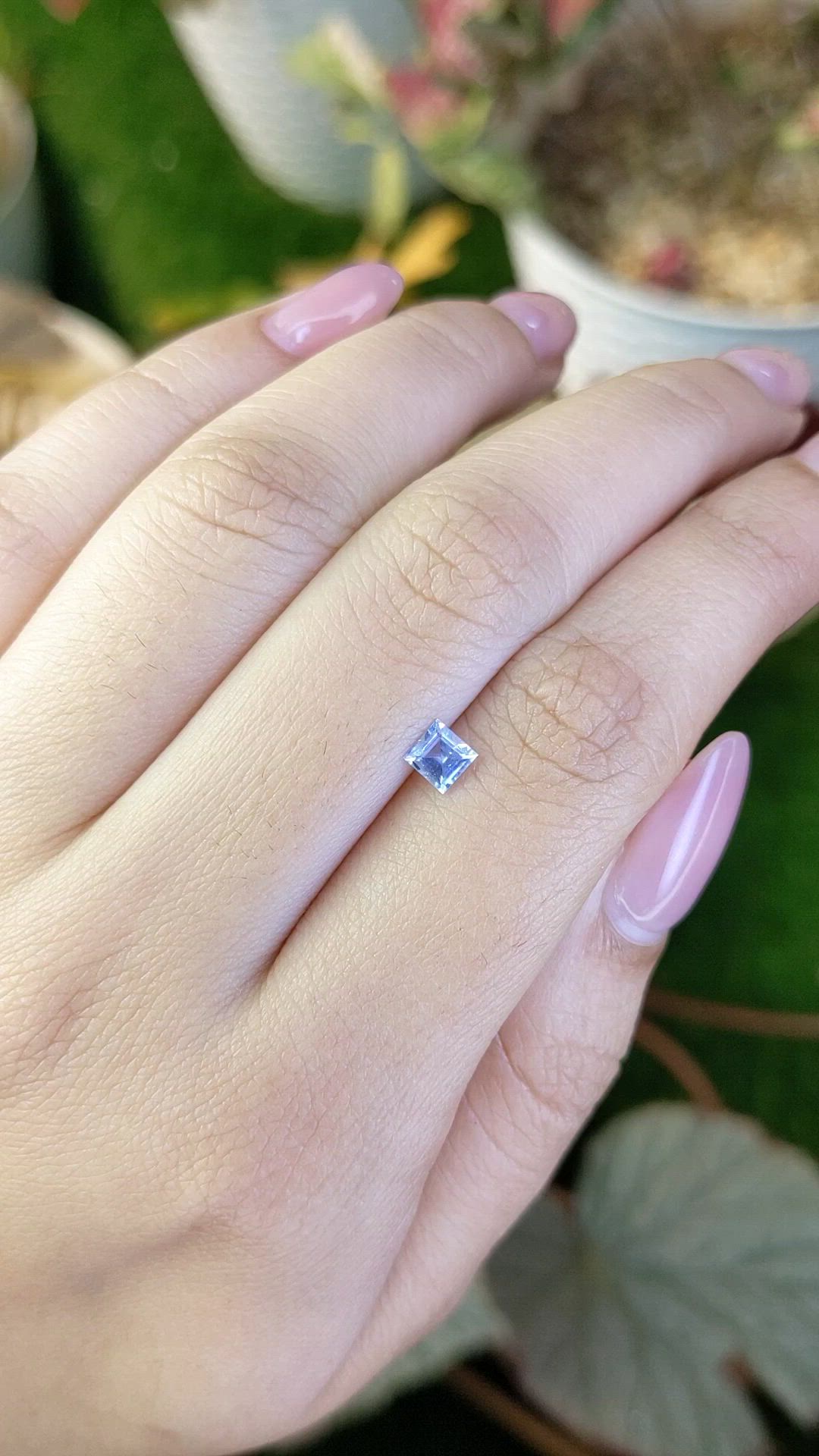 0.43 Ct. Blue Sapphire from Ceylon (Sri Lanka) Size Video