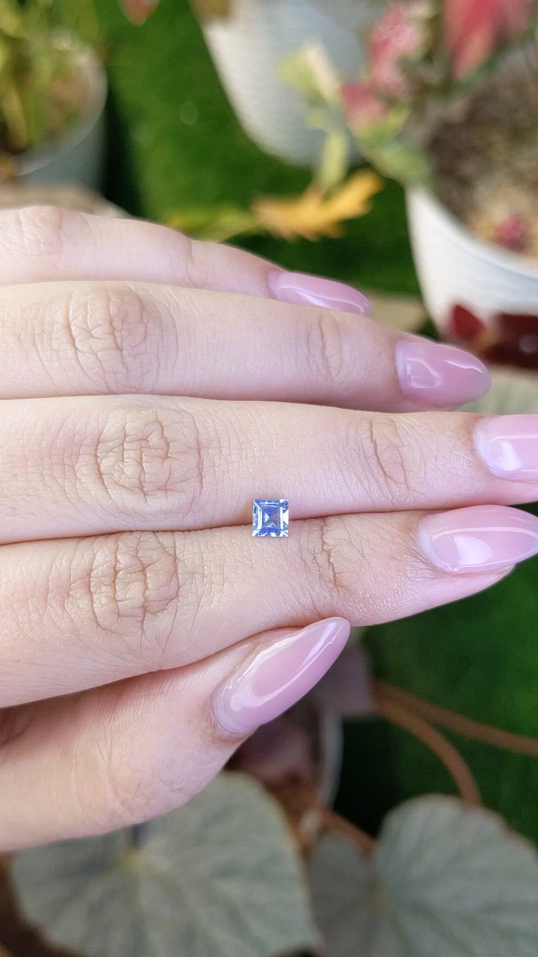 0.43 Ct. Blue Sapphire from Ceylon (Sri Lanka) Size Video