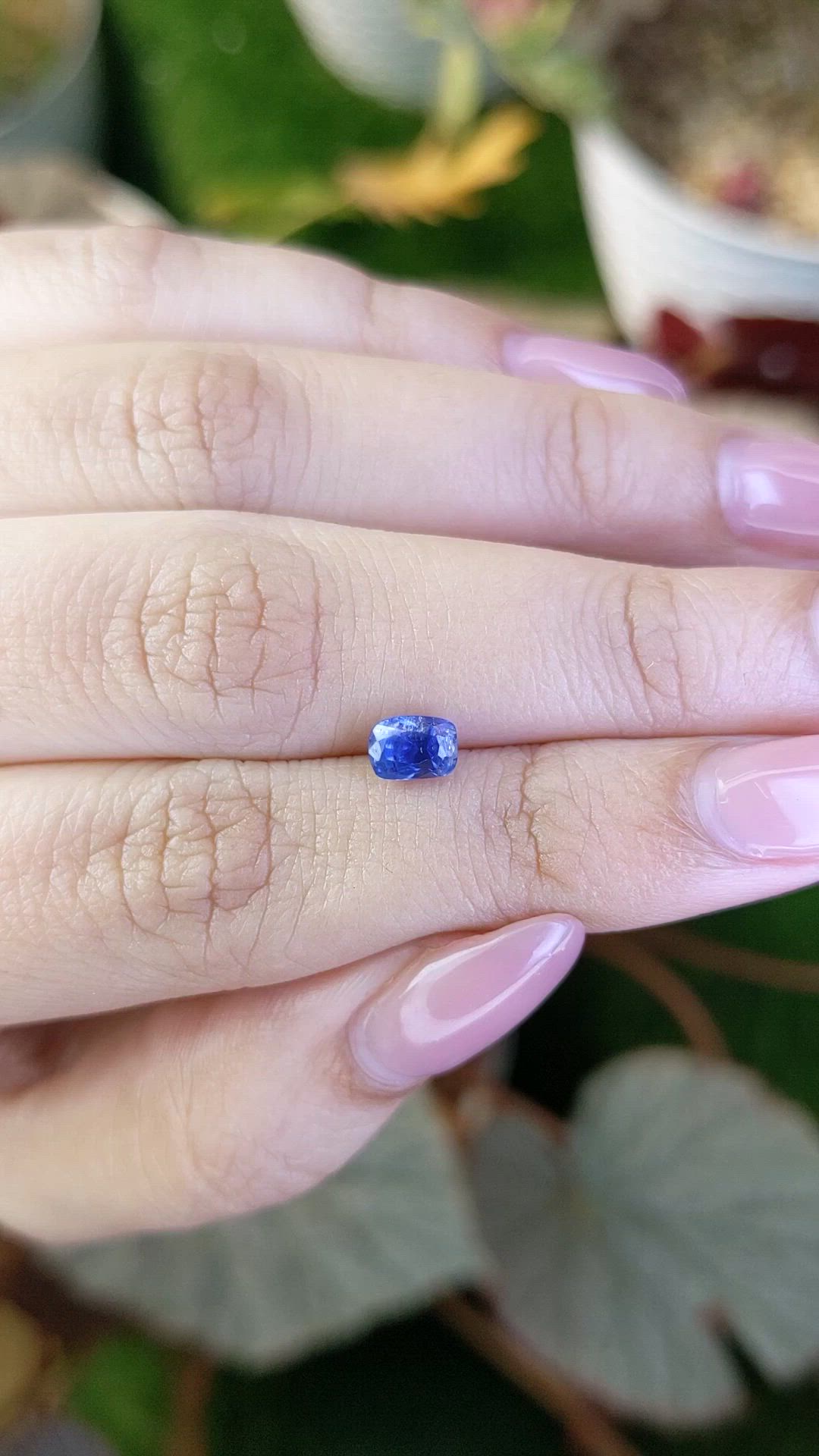 0.87 Ct. Blue Sapphire from Ceylon (Sri Lanka) Size Video