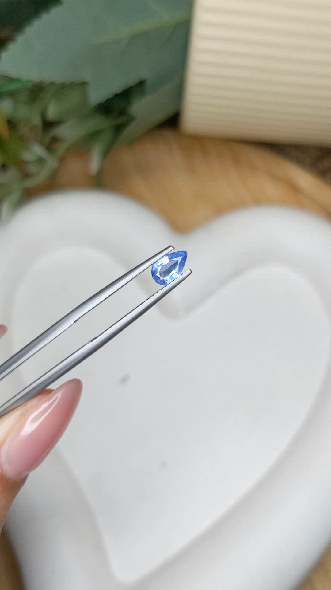 0.60 Ct. Blue Sapphire from Ceylon (Sri Lanka) Size Video