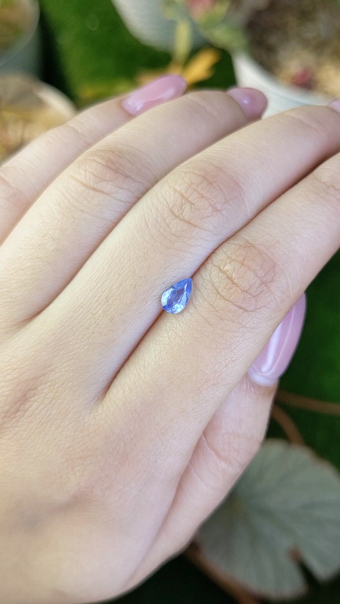 0.60 Ct. Blue Sapphire from Ceylon (Sri Lanka) Size Video