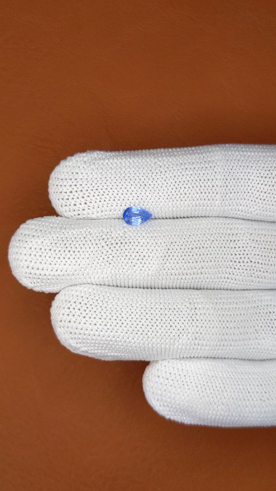 0.60 Ct. Blue Sapphire from Ceylon (Sri Lanka) Size Video