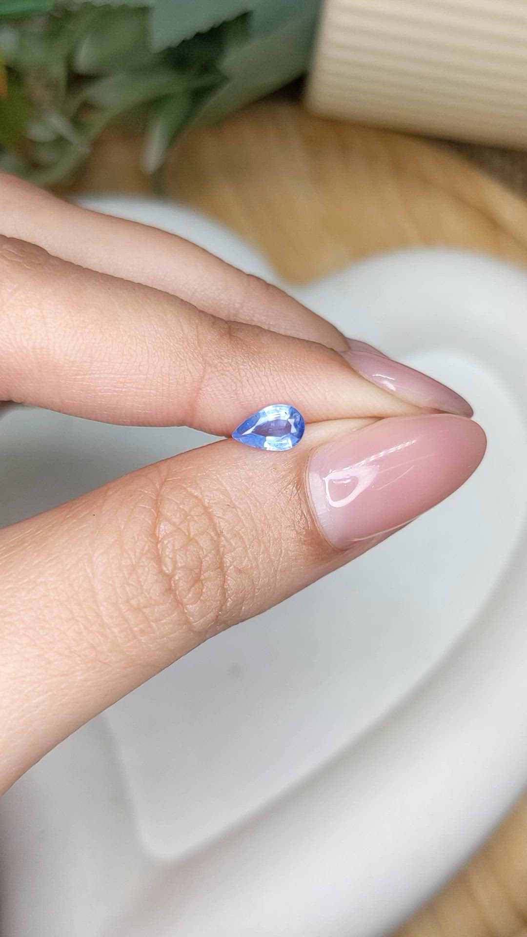 0.60 Ct. Blue Sapphire from Ceylon (Sri Lanka) Size Video