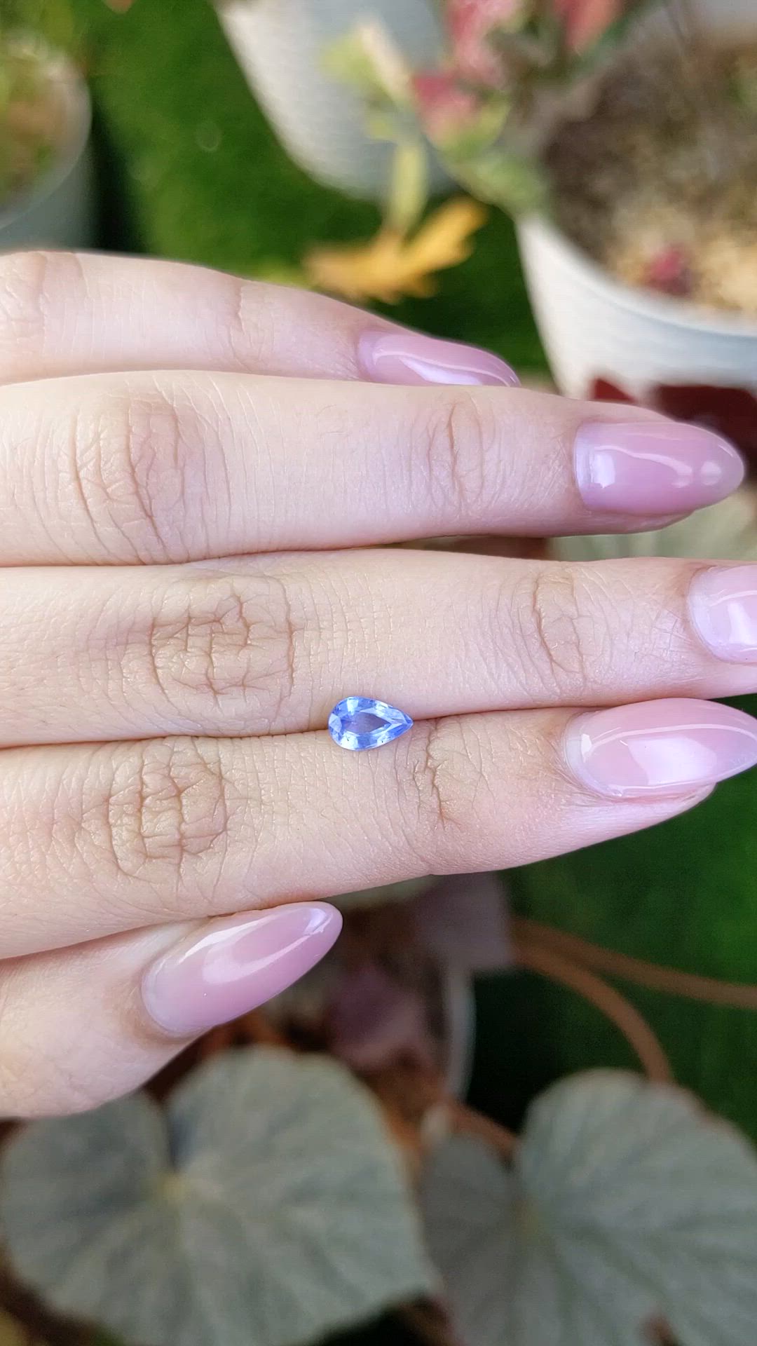 0.60 Ct. Blue Sapphire from Ceylon (Sri Lanka) Size Video