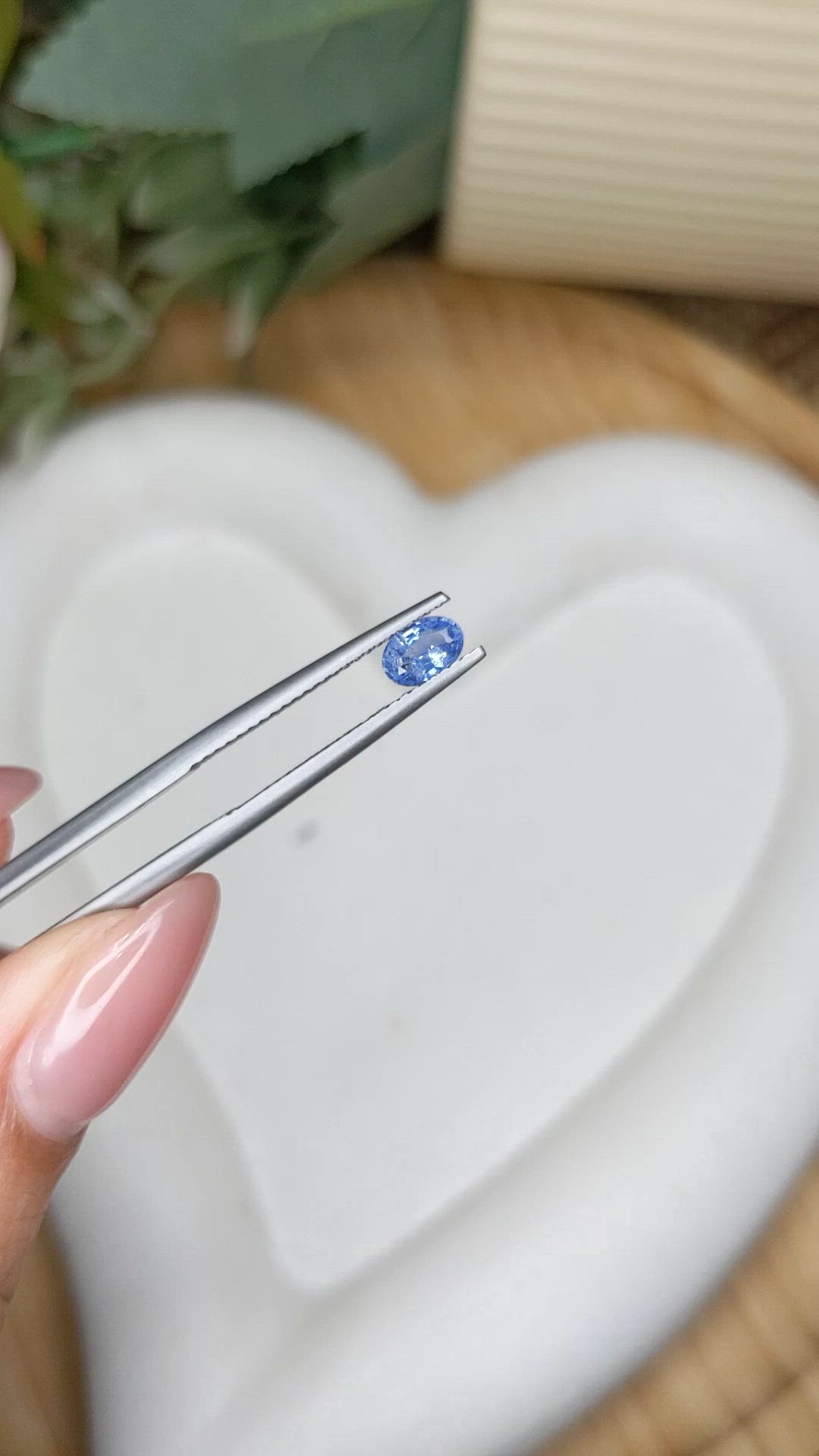 0.44 Ct. Blue Sapphire from Ceylon (Sri Lanka) Size Video