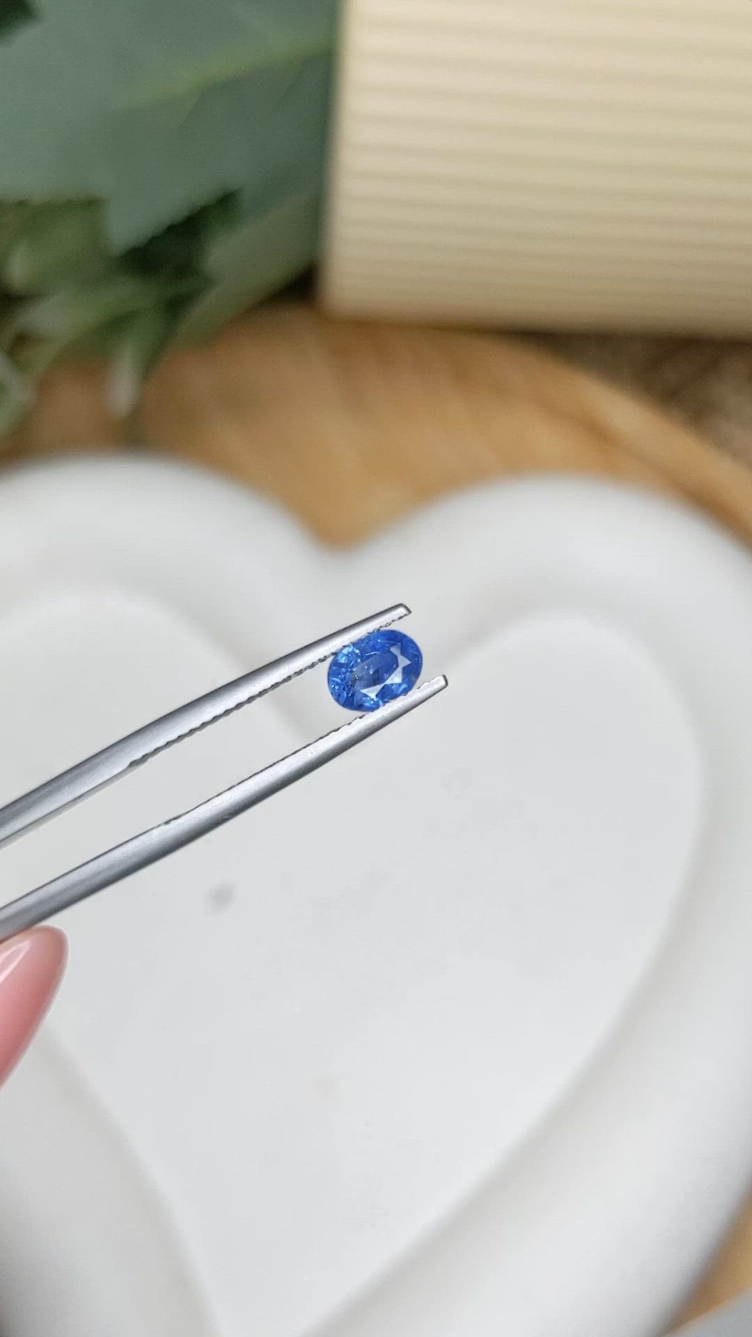 0.69 Ct. Blue Sapphire from Ceylon (Sri Lanka) Size Video