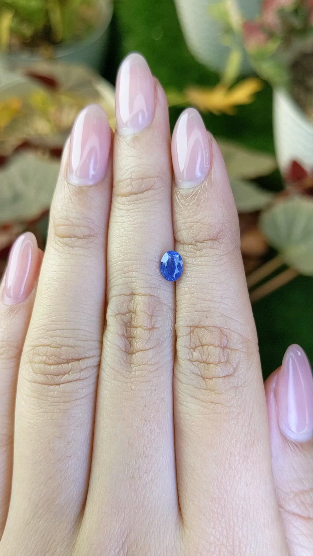 0.69 Ct. Blue Sapphire from Ceylon (Sri Lanka) Size Video