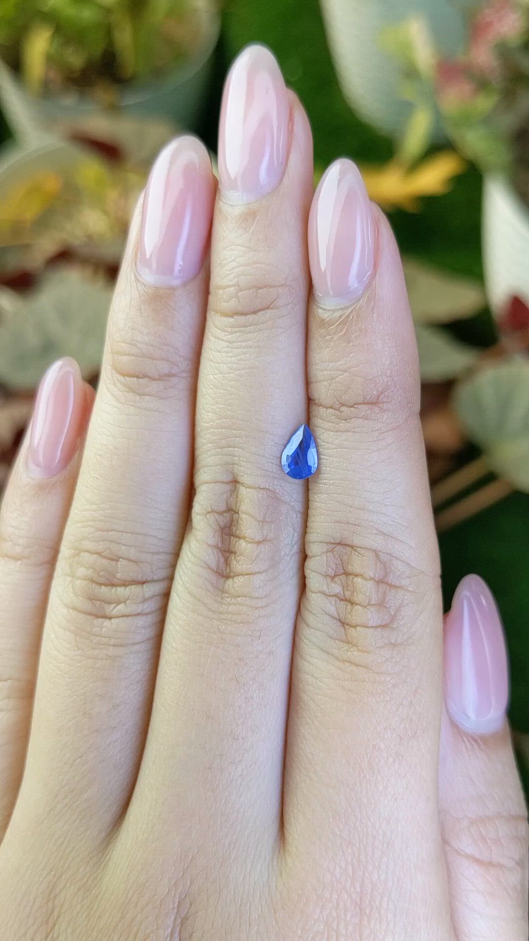 0.50 Ct. Blue Sapphire from Ceylon (Sri Lanka) Size Video