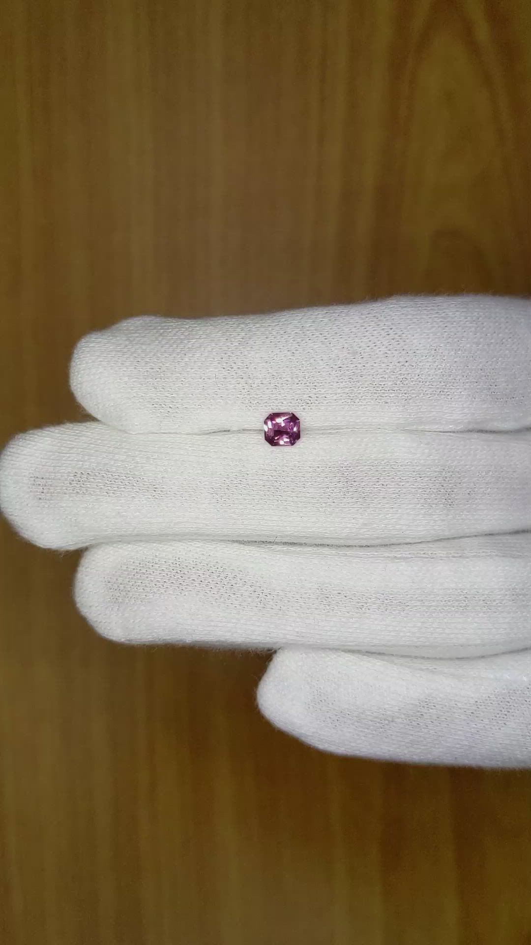 0.43 Ct. Purplish Pink Sapphire from Ceylon (Sri Lanka) Size Video